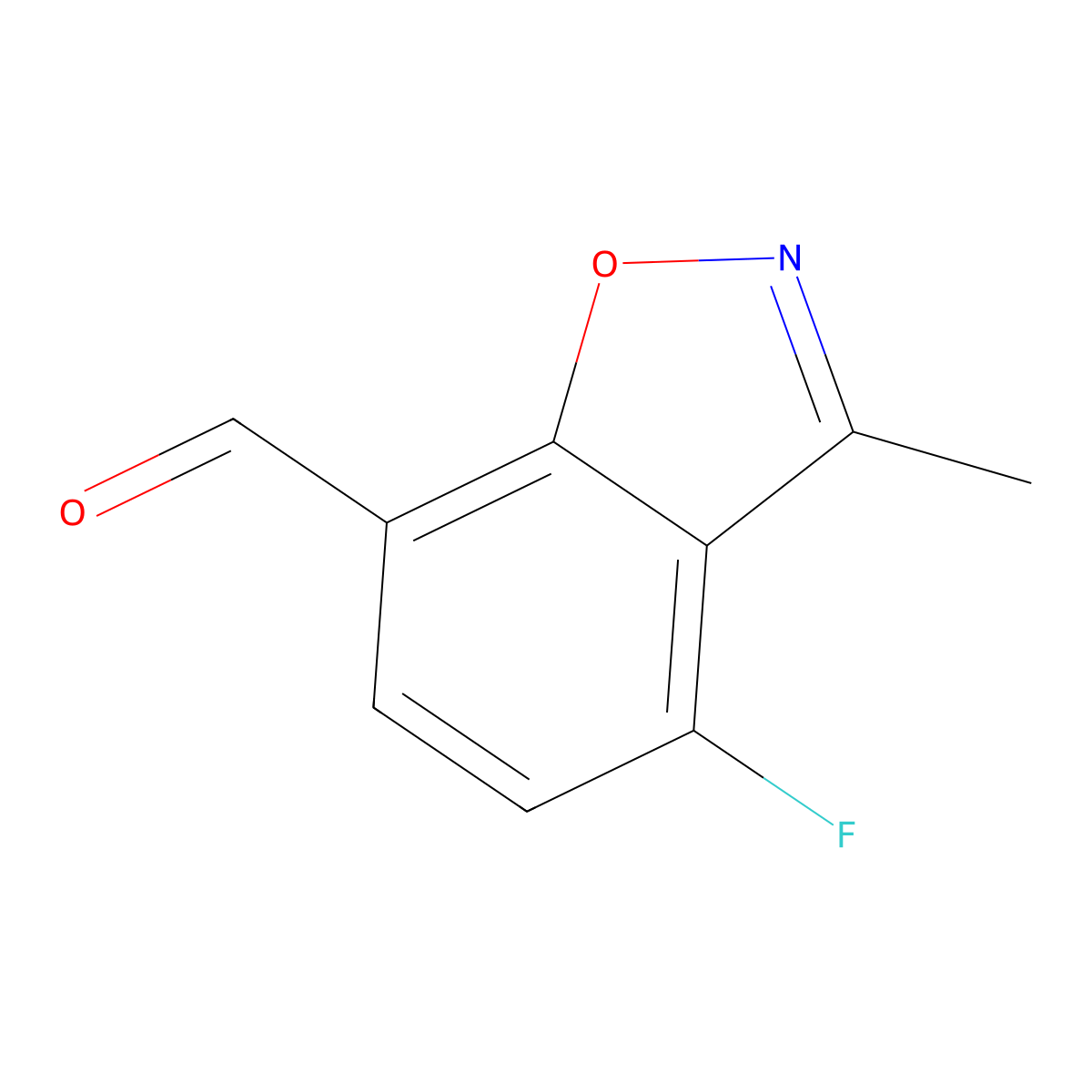 4-Fluoro-3-methylbenzo[D]isoxazole-7-carbaldehyde molecular structure, CAS 1892738-82-7