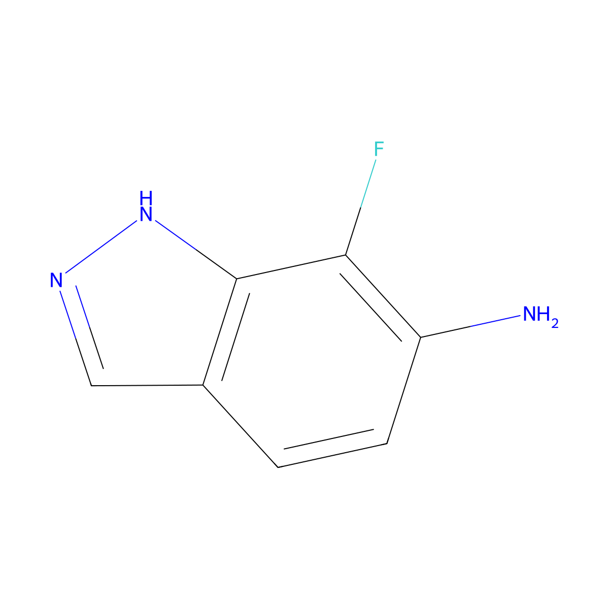 7-fluoro-1H-indazol-6-amine molecular structure, CAS 1892745-85-5