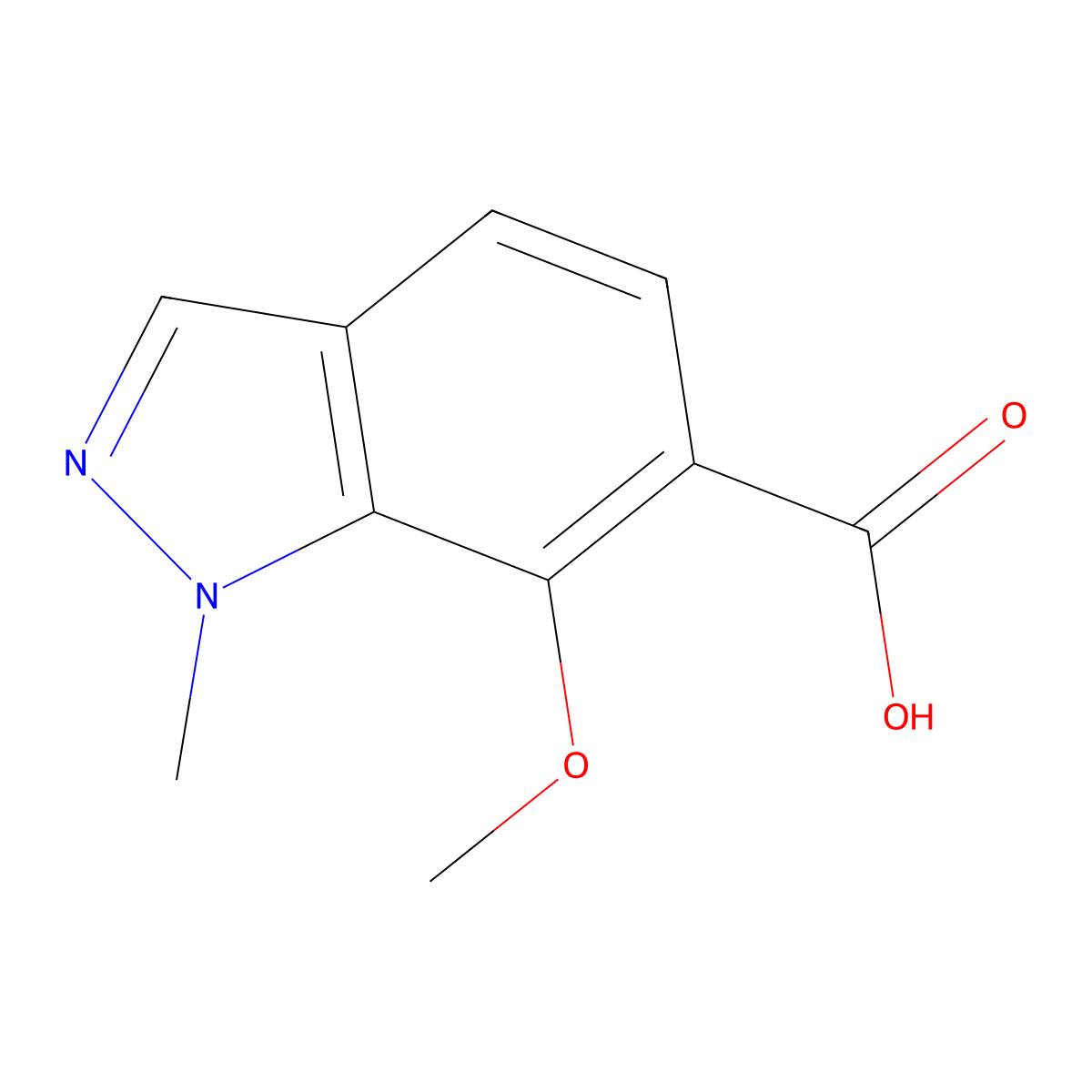 7-Methoxy-1-methyl-1H-indazole-6-carboxylic acid molecular structure, CAS 1892746-30-3