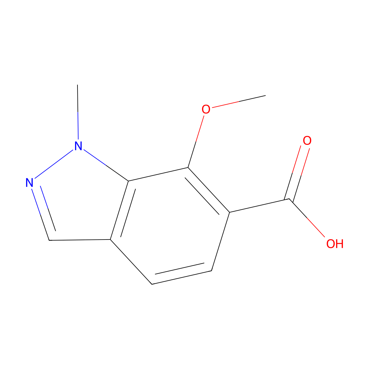 7-Methoxy-1-methyl-1H-indazole-6-carboxylic acid molecular structure, CAS 1892746-30-3