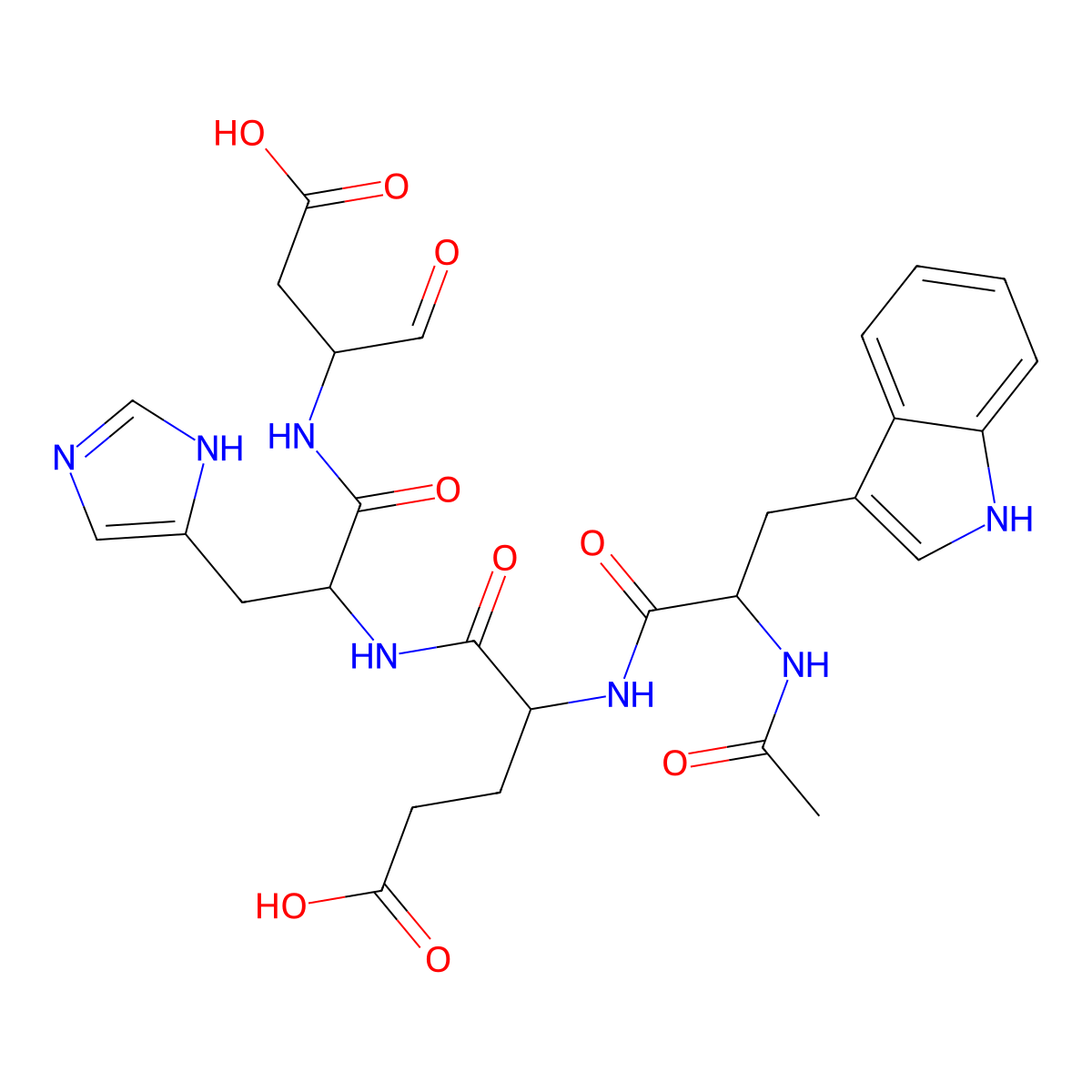 Ac-WEHD-CHO molecular structure, CAS 189275-71-6