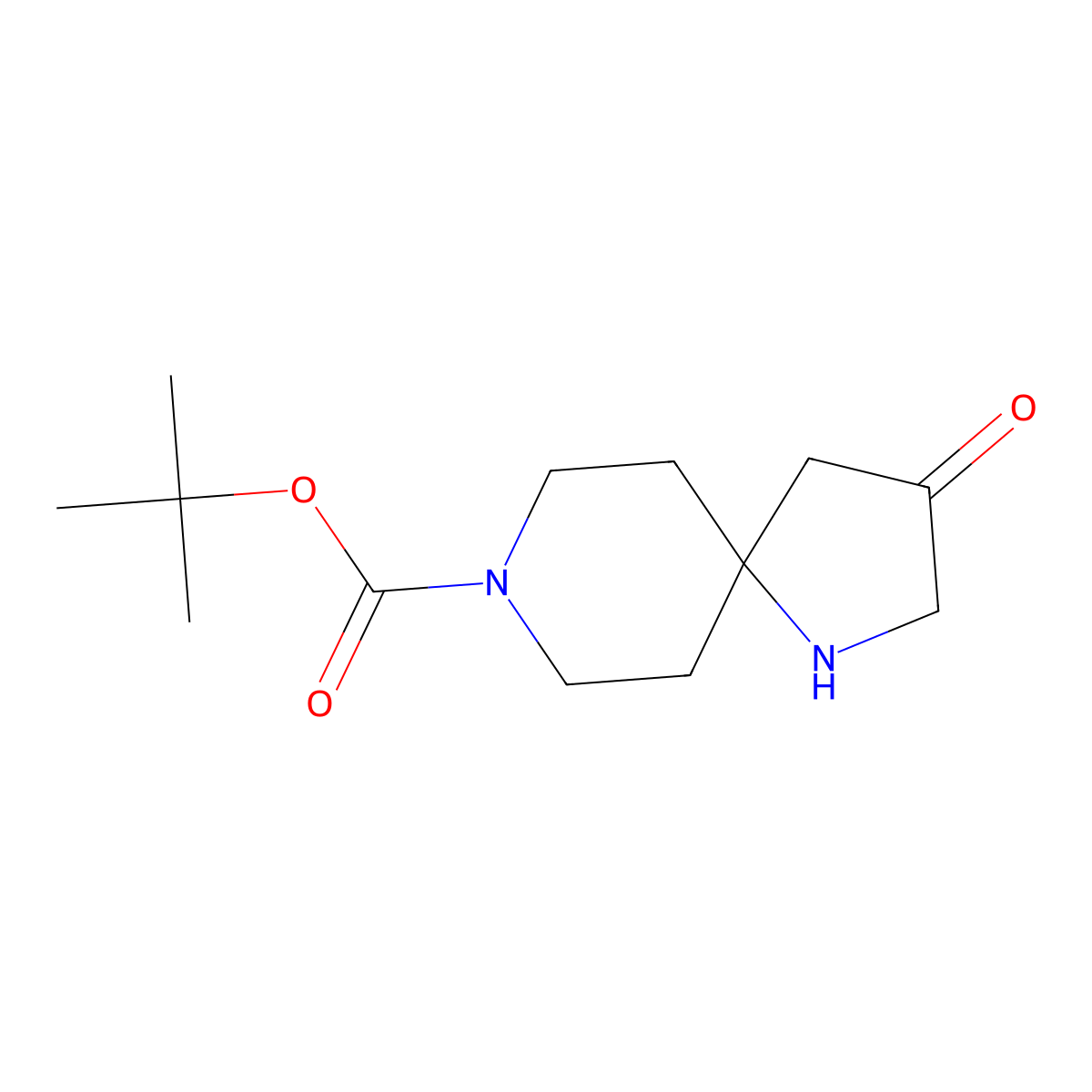 tert-Butyl 3-oxo-1,8-diazaspiro[4.5]decane-8-carboxylate molecular structure, CAS 1892756-47-6