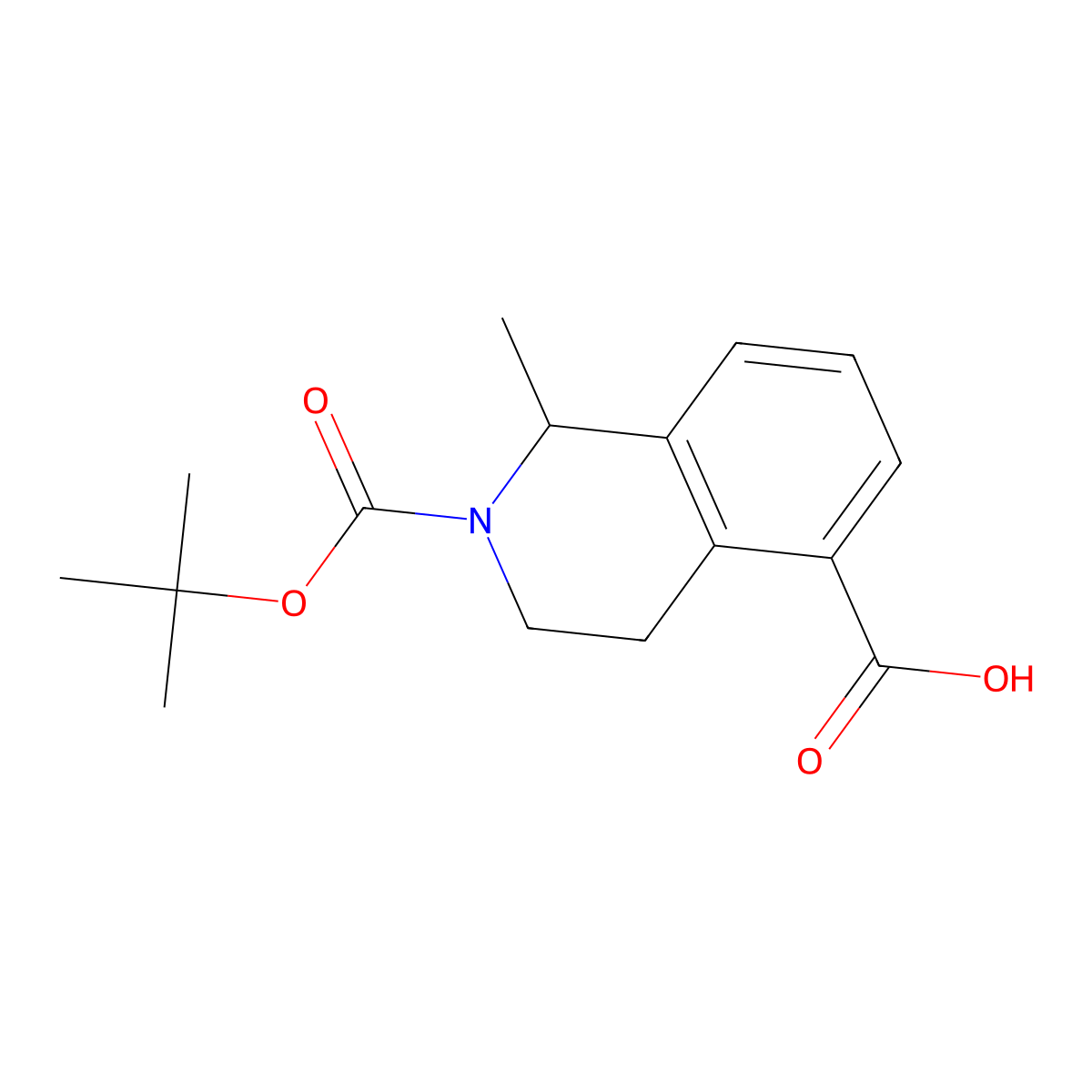 2-[(Tert-butoxy)carbonyl]-1-methyl-1,2,3,4-tetrahydroisoquinoline-5-carboxylic acid molecular structure, CAS 1892777-73-9