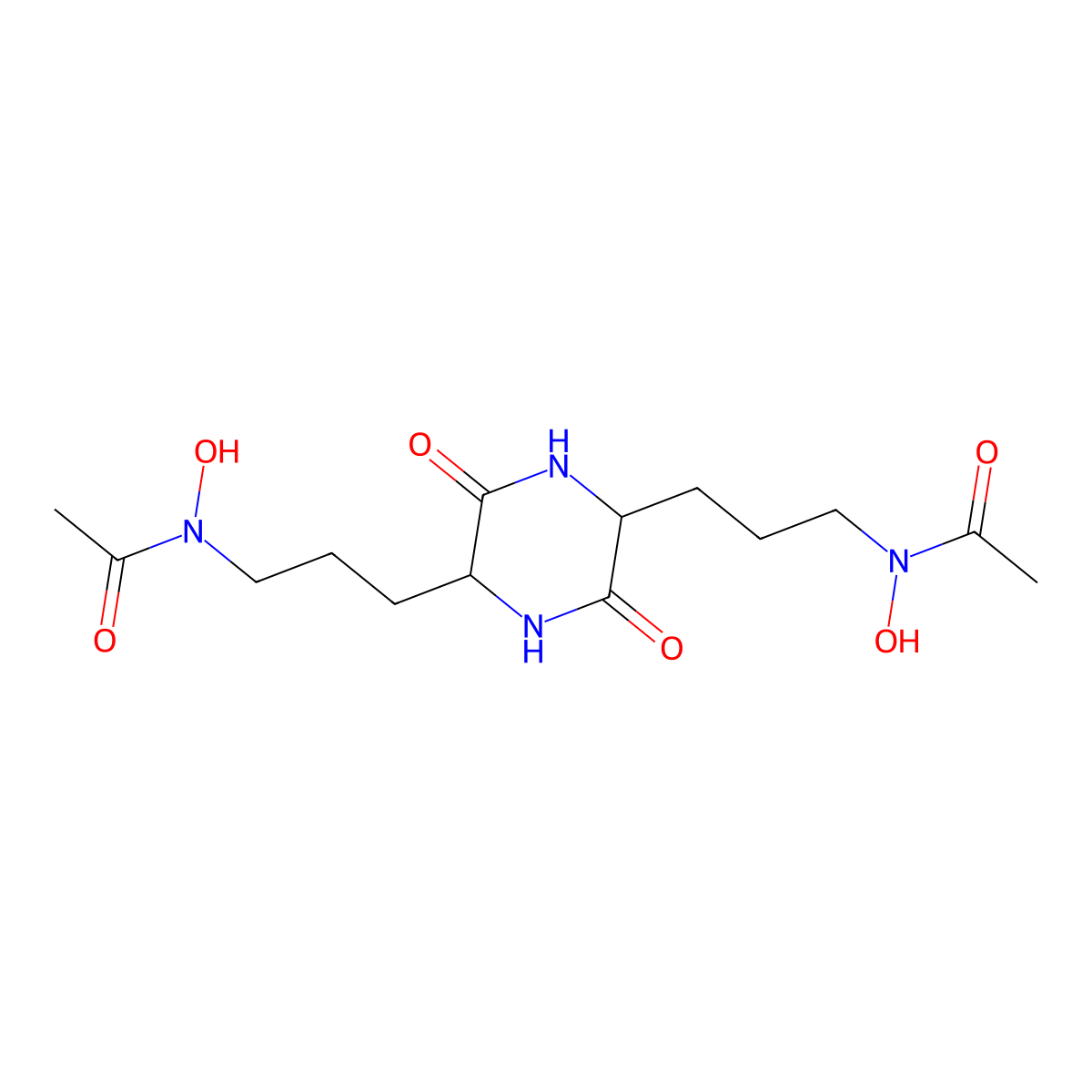Rhodotorulic acid molecular structure, CAS 18928-00-2