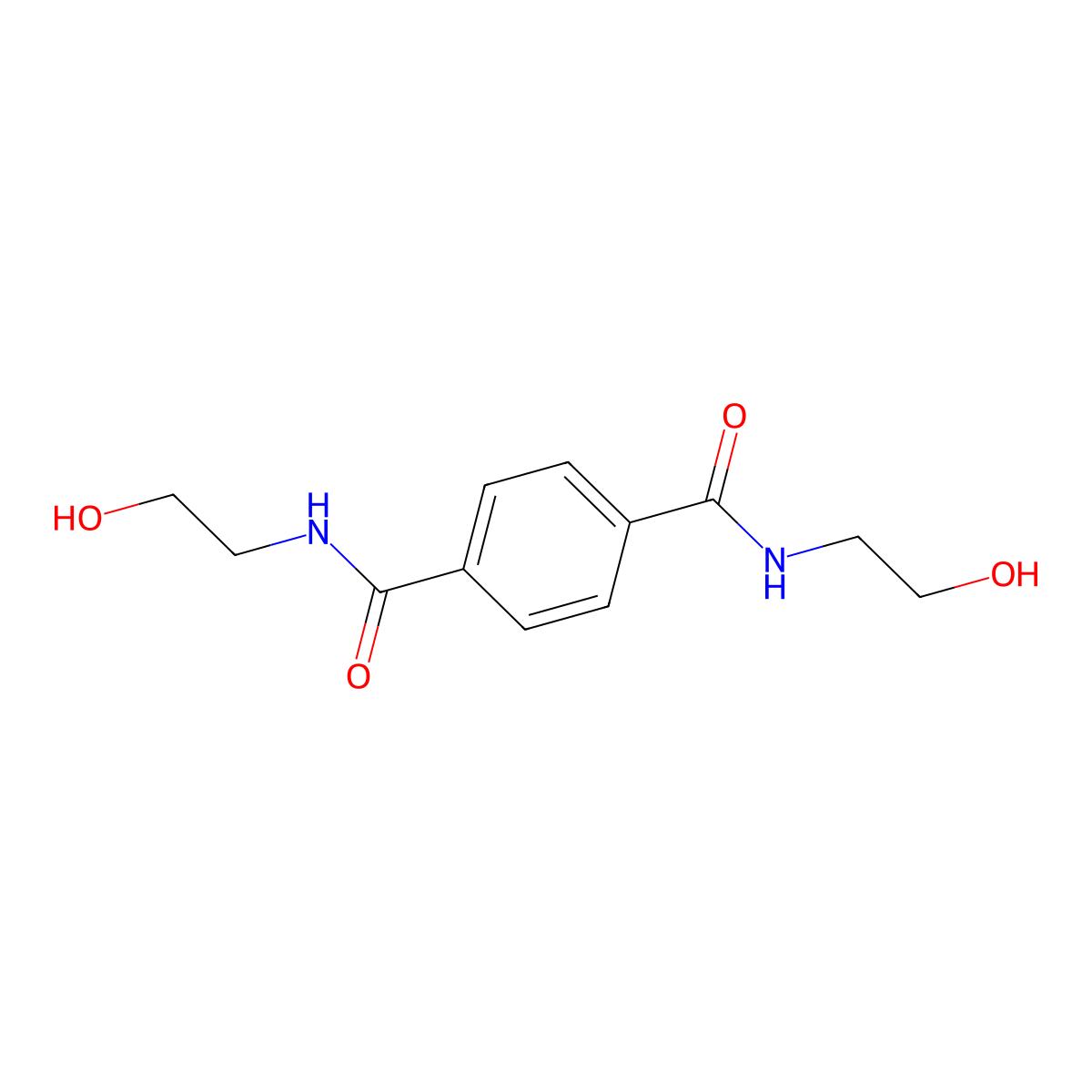 N1,N4-Bis(2-hydroxyethyl)-1,4-benzenedicarboxamide molecular structure, CAS 18928-62-6