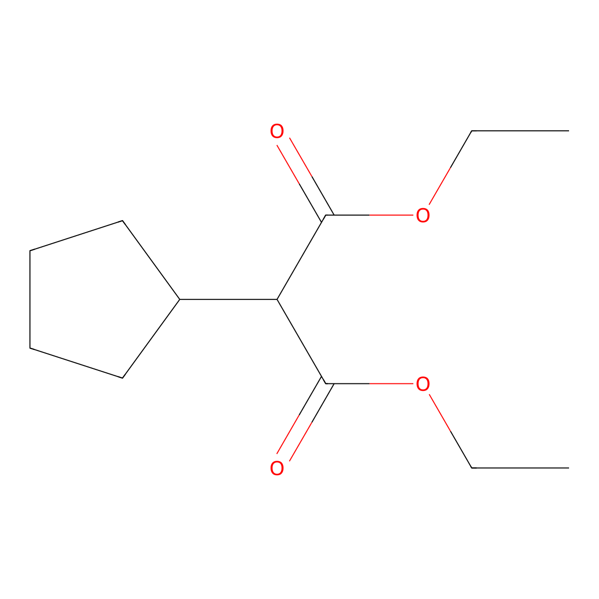 1,3-Diethyl 2-cyclopentylpropanedioate molecular structure, CAS 18928-91-1