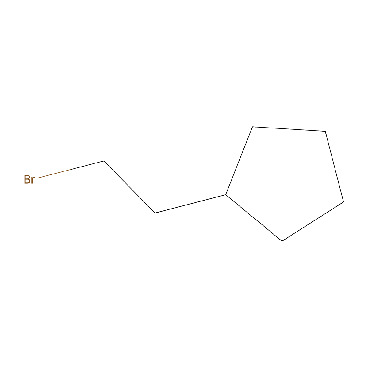 (2-Bromoethyl)cyclopentane molecular structure, CAS 18928-94-4