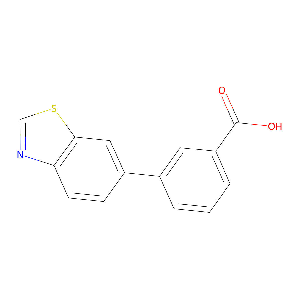 3-(6-benzothiazolyl)Benzoic acid molecular structure, CAS 1892803-68-7
