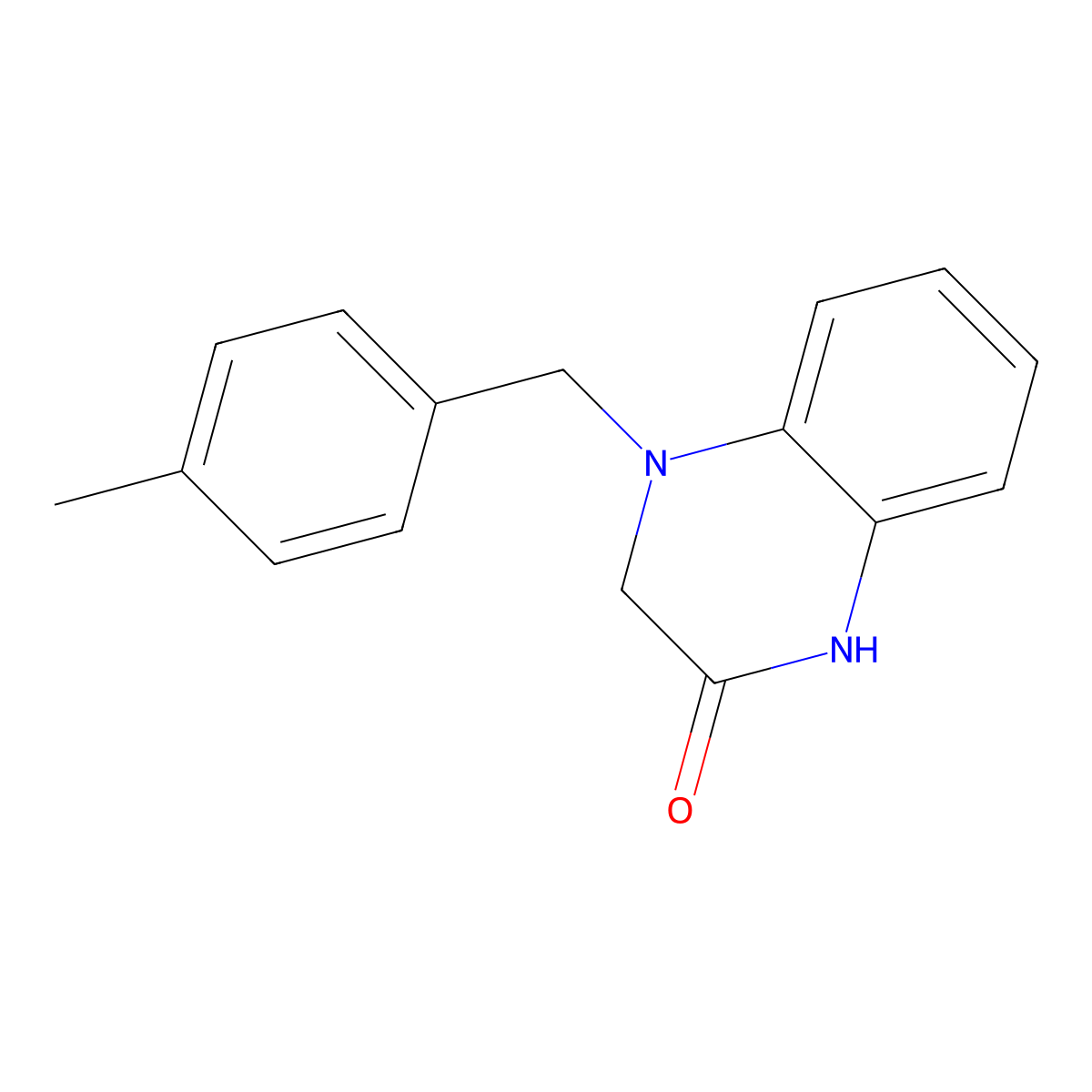 4-((4-Methylphenyl)methyl)-1,2,3,4-tetrahydroquinoxalin-2-one molecular structure, CAS 1892807-92-9
