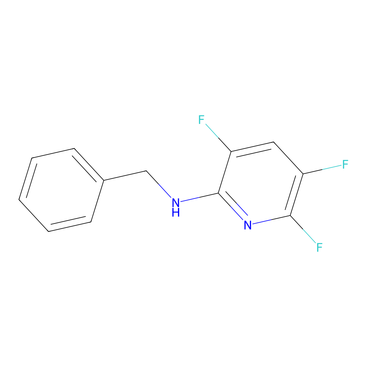 N-benzyl-3,5,6-trifluoropyridin-2-amine molecular structure, CAS 189281-25-2