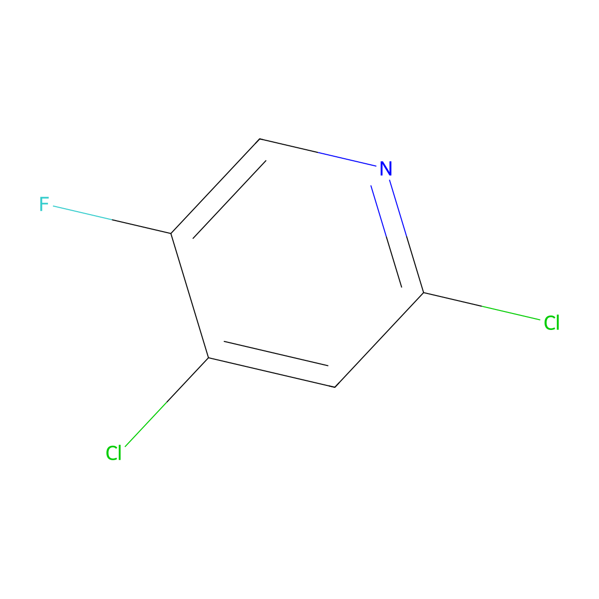 2,4-Dichloro-5-fluoropyridine molecular structure, CAS 189281-48-9