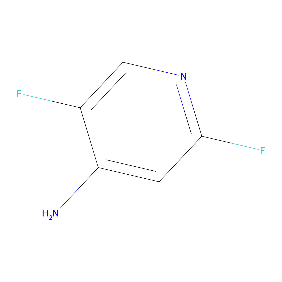 2,5-Difluoropyridin-4-amine molecular structure, CAS 189281-61-6