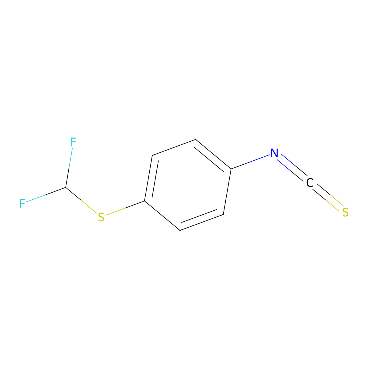 1-((Difluoromethyl)sulfanyl)-4-isothiocyanatobenzene molecular structure, CAS 189281-93-4