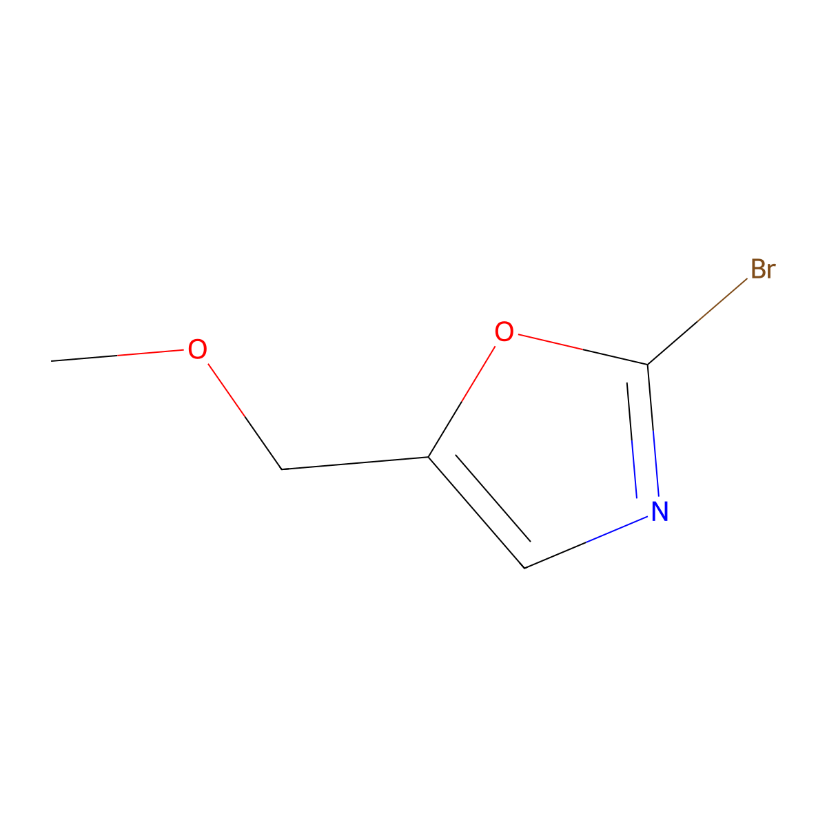 2-Bromo-5-(methoxymethyl)-1,3-oxazole molecular structure, CAS 1892830-09-9