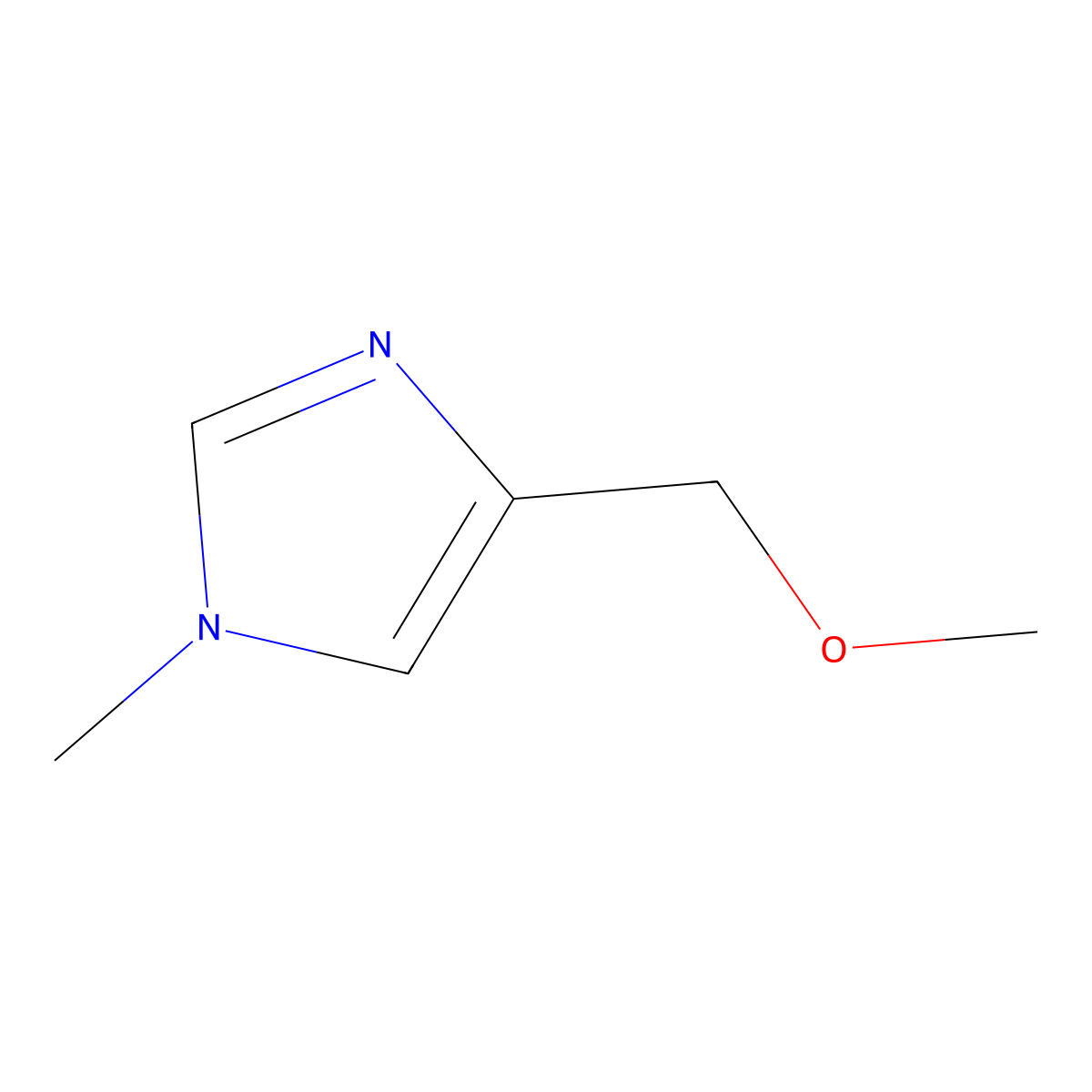 4-(methoxymethyl)-1-methyl-1H-imidazole molecular structure, CAS 1892830-48-6