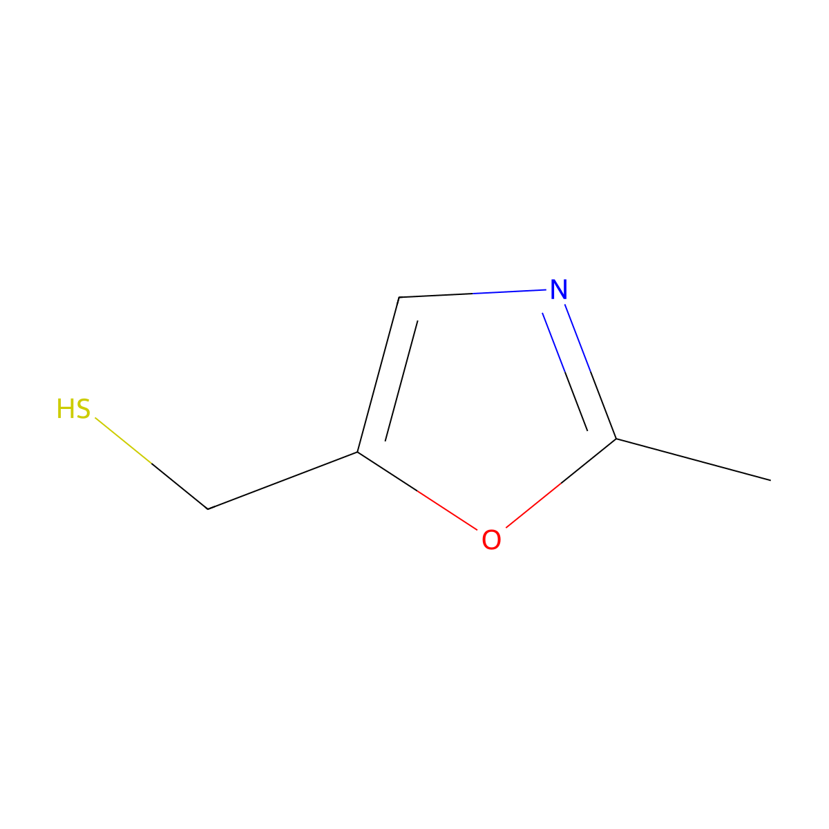 (2-Methyl-1,3-oxazol-5-yl)methanethiol molecular structure, CAS 1892830-49-7