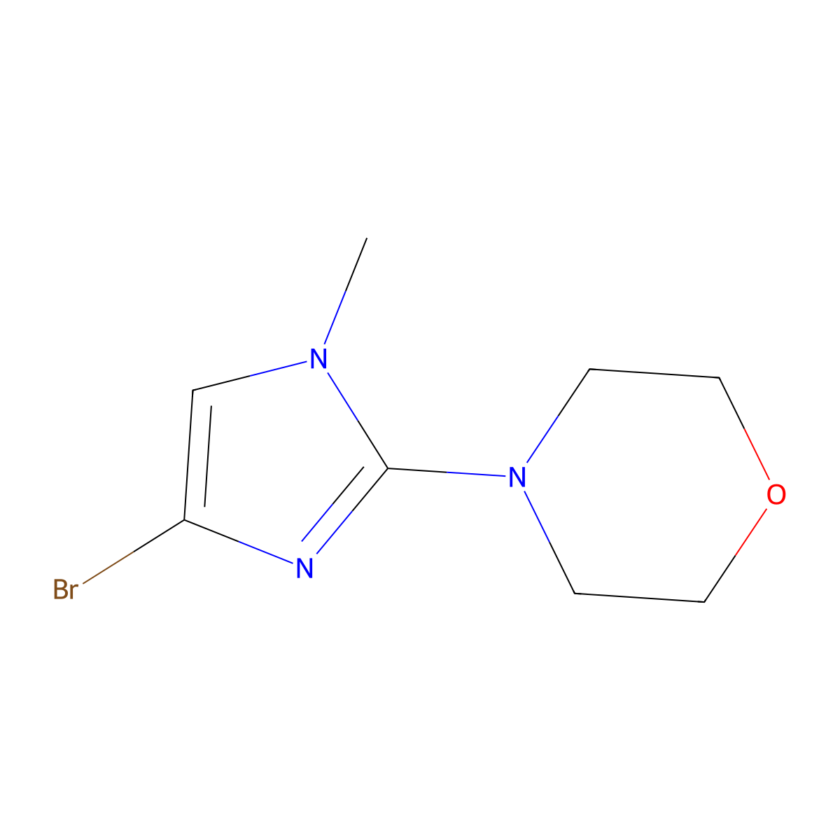 4-(4-Bromo-1-methyl-1H-imidazol-2-yl)morpholine molecular structure, CAS 1892832-66-4