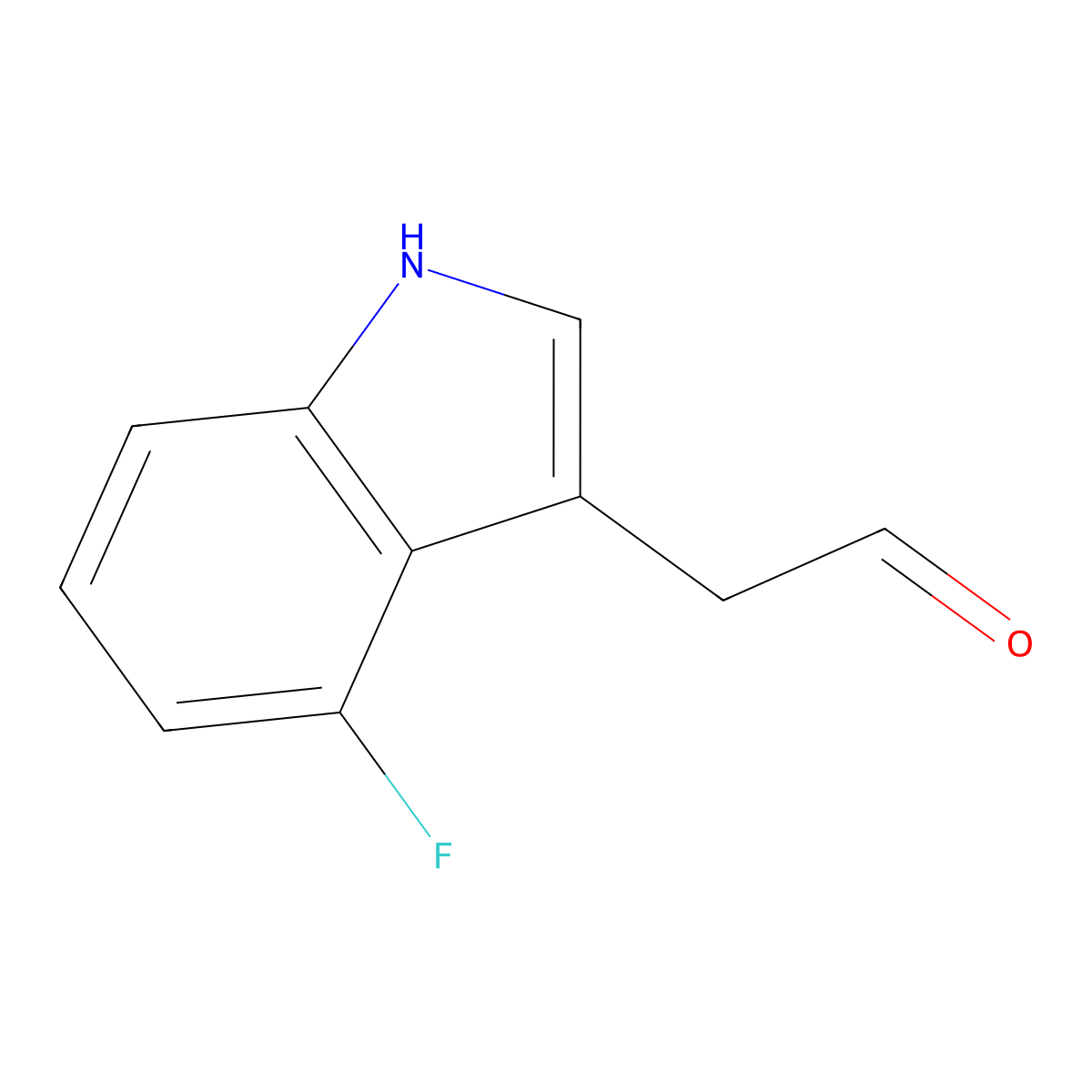2-(4-Fluoro-1h-indol-3-yl)acetaldehyde molecular structure, CAS 1892836-40-6