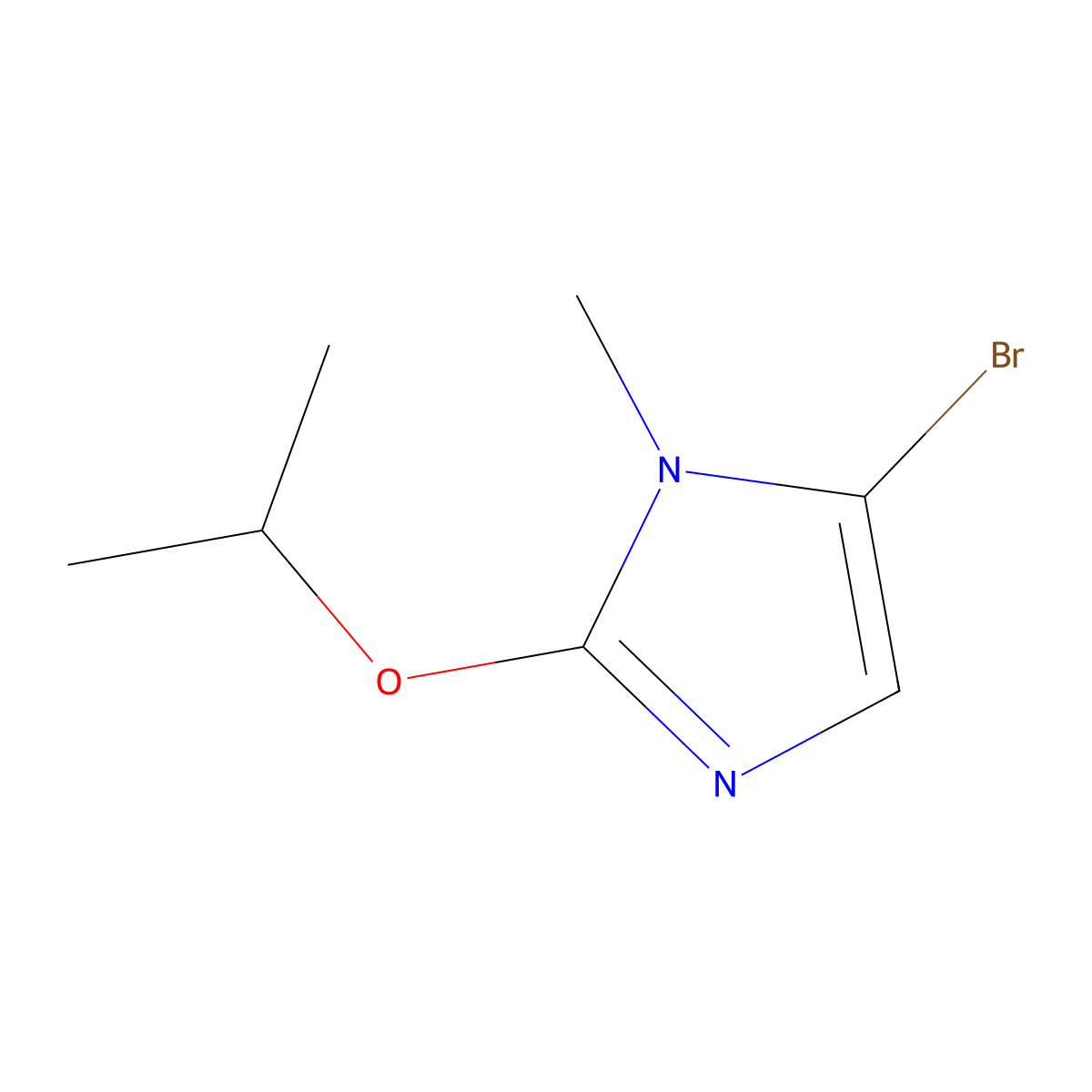 5-bromo-2-isopropoxy-1-methyl-1H-imidazole molecular structure, CAS 1892838-03-7