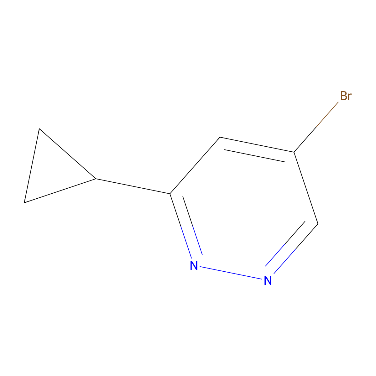 5-Bromo-3-cyclopropylpyridazine molecular structure, CAS 1892856-70-0