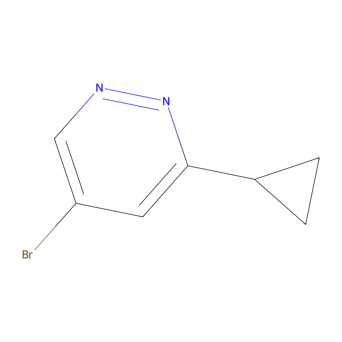 5-Bromo-3-cyclopropylpyridazine molecular structure, CAS 1892856-70-0