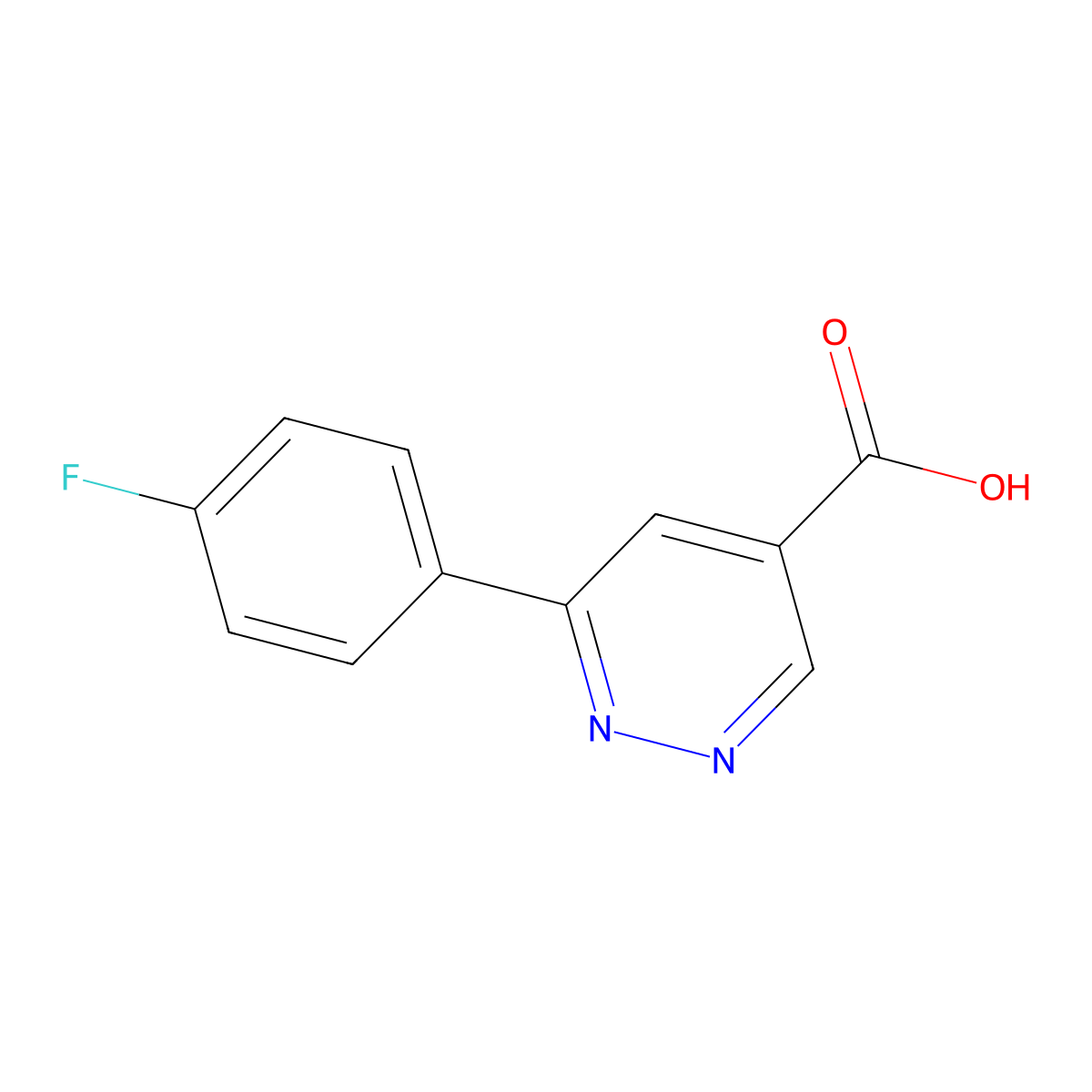 6-(4-Fluorophenyl)pyridazine-4-carboxylic acid molecular structure, CAS 1892878-64-6
