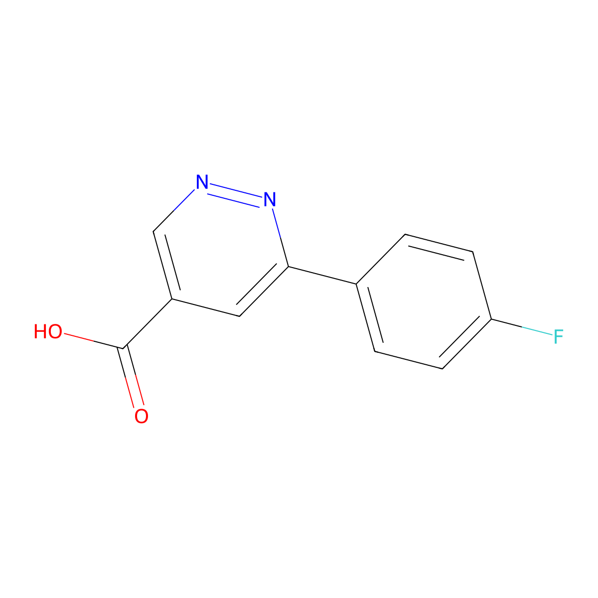 6-(4-Fluorophenyl)pyridazine-4-carboxylic acid molecular structure, CAS 1892878-64-6