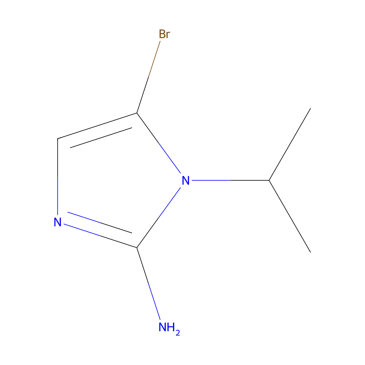 5-bromo-1-(propan-2-yl)-1H-imidazol-2-amine molecular structure, CAS 1892887-96-5