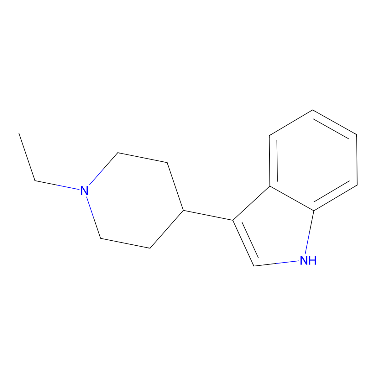 3-(1-ethylpiperidin-4-yl)-1H-indole molecular structure, CAS 1892895-44-1