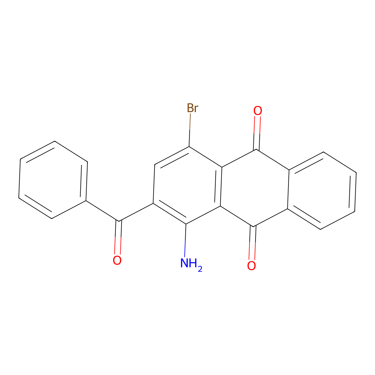 1-Amino-2-benzoyl-4-bromoanthracene-9,10-dione molecular structure, CAS 18929-05-0