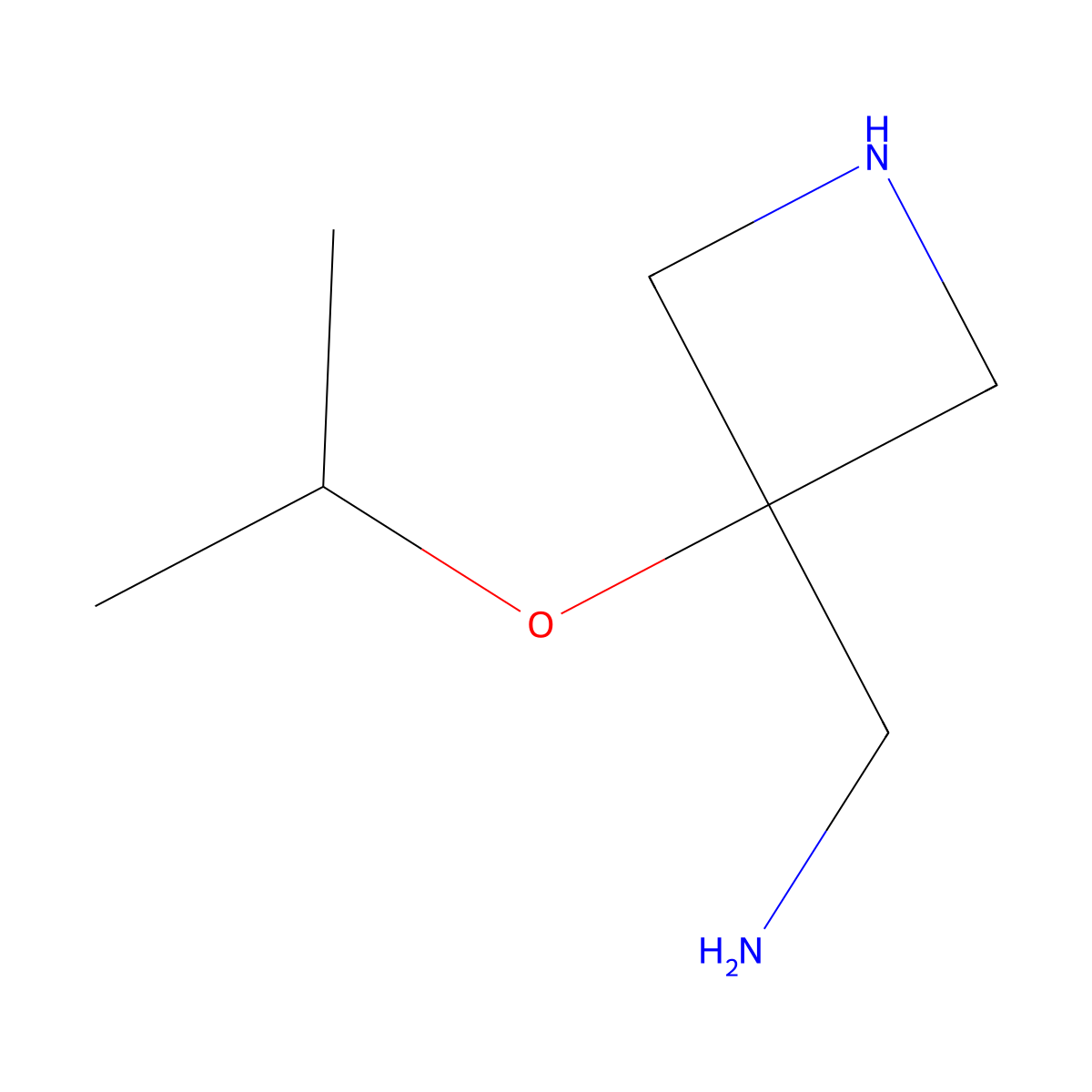 [3-(Propan-2-yloxy)azetidin-3-yl]methanamine molecular structure, CAS 1892926-86-1