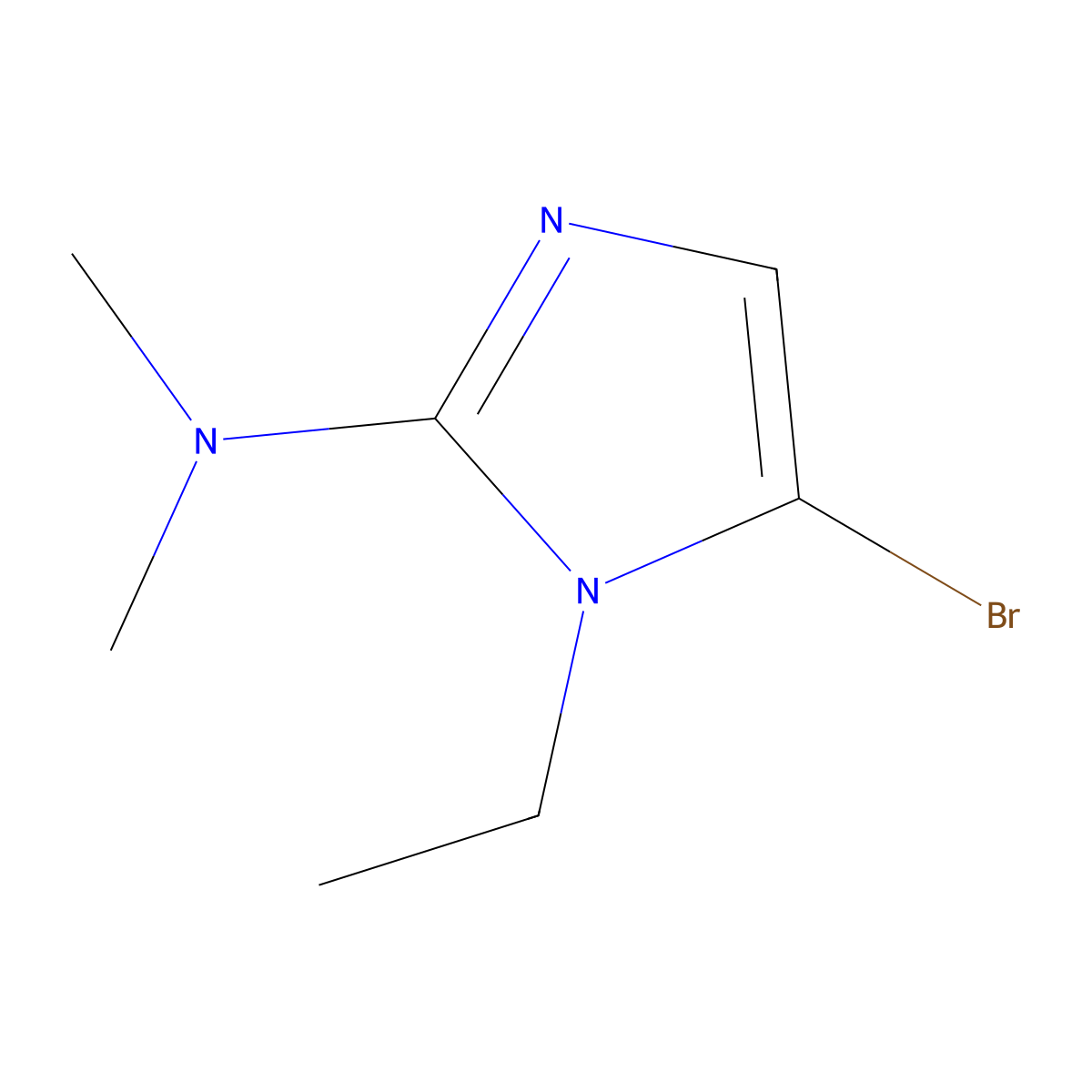 5-bromo-1-ethyl-N,N-dimethyl-1H-imidazol-2-amine molecular structure, CAS 1892948-21-8