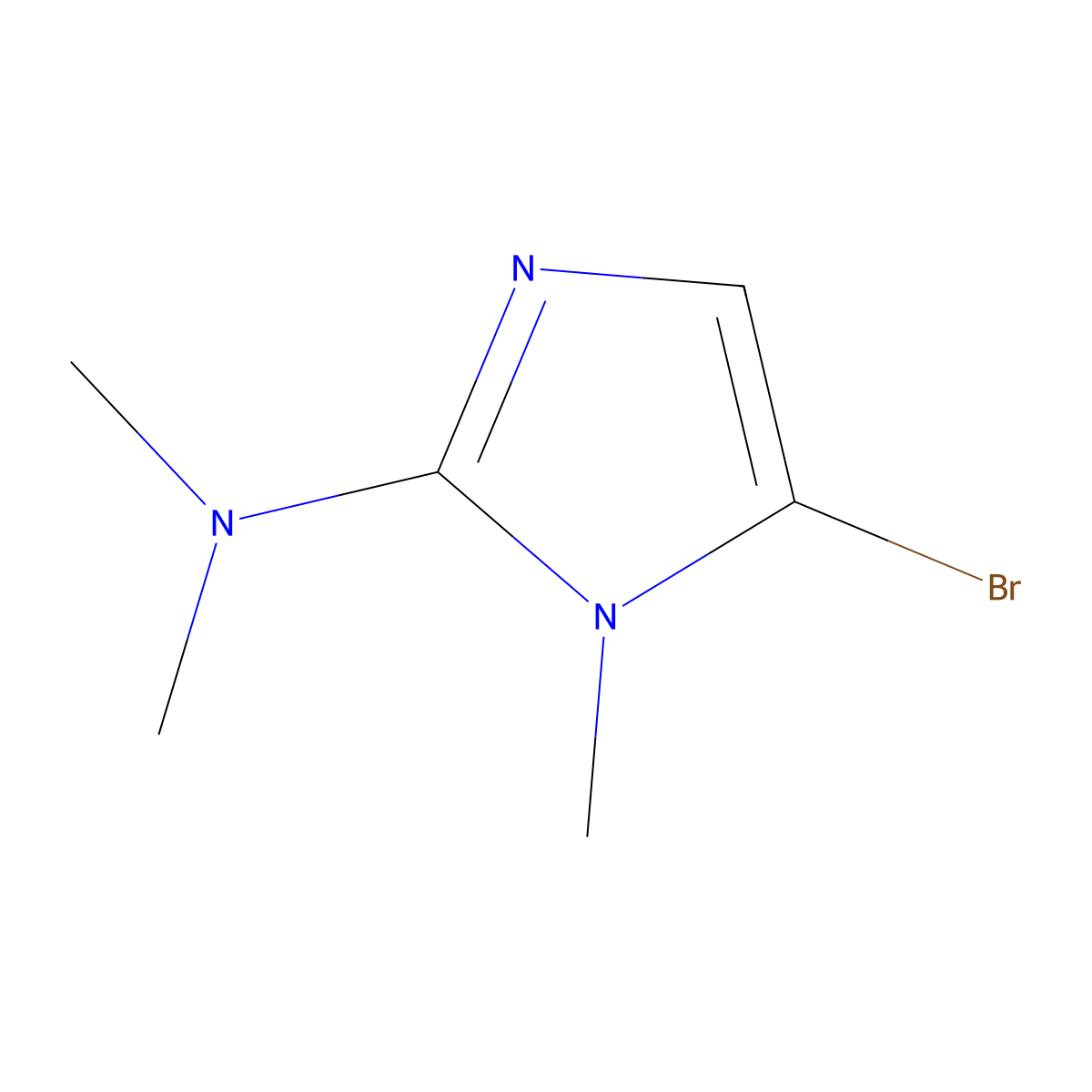 5-bromo-N,N,1-trimethyl-1H-imidazol-2-amine molecular structure, CAS 1892953-93-3