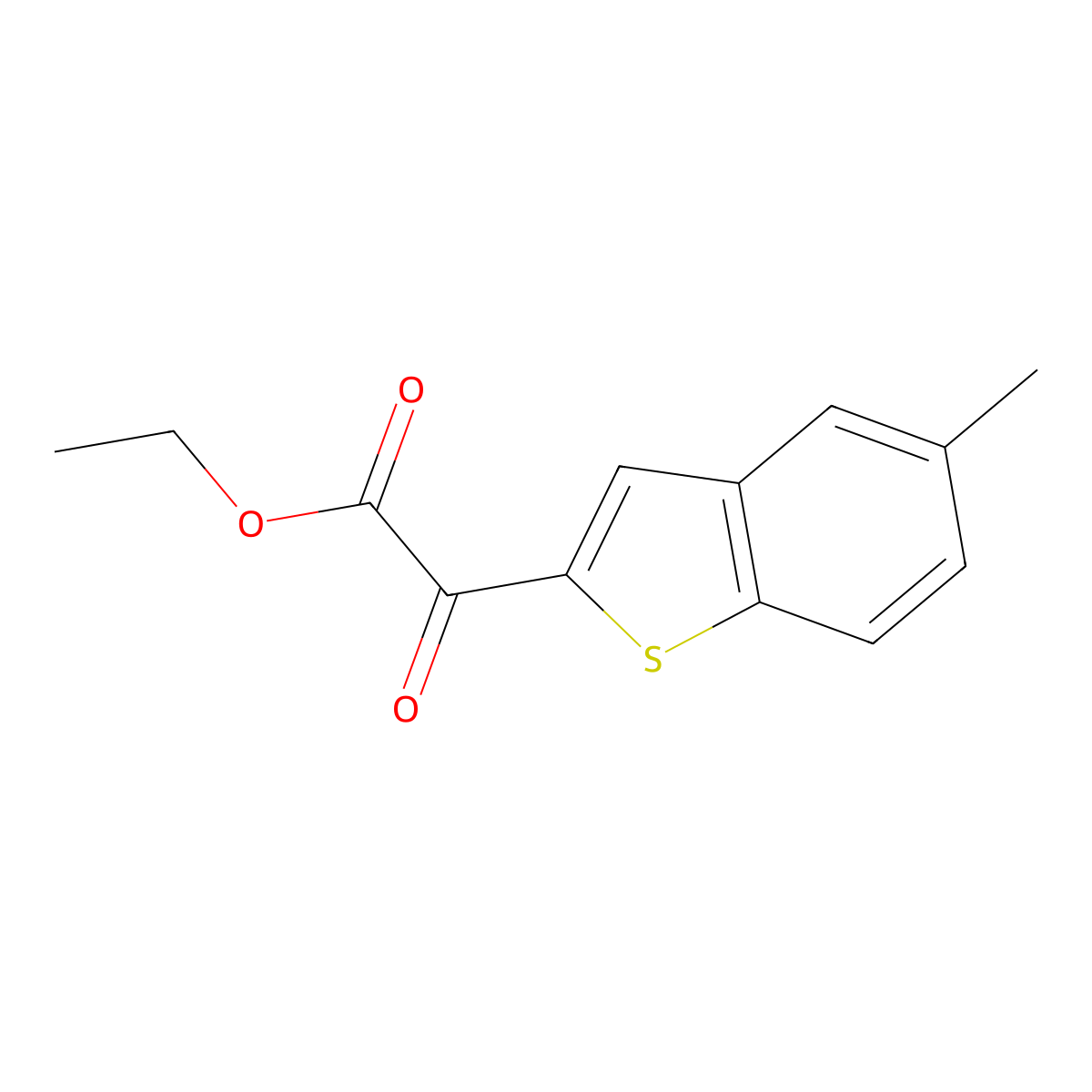 Ethyl 5-methyl-alpha-oxobenZo[b]thiophene-2-acetate molecular structure, CAS 1892980-44-7