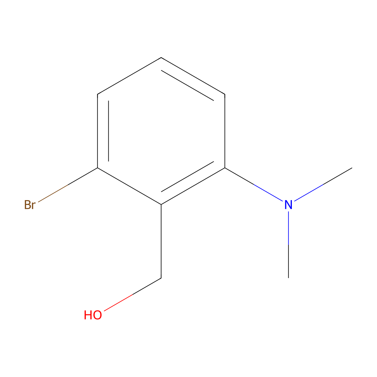 [2-Bromo-6-(dimethylamino)phenyl]methanol molecular structure, CAS 1892994-53-4