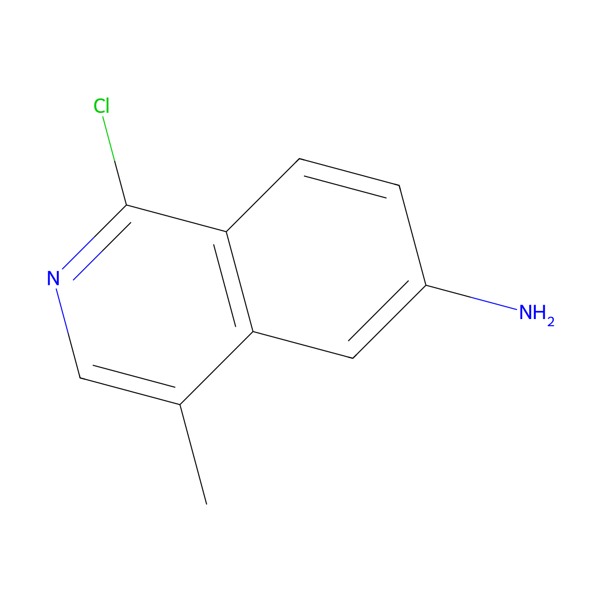1-Chloro-4-methylisoquinolin-6-amine molecular structure, CAS 1892997-21-5