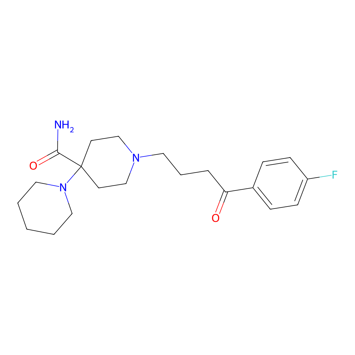 Pipamperone molecular structure, CAS 1893-33-0