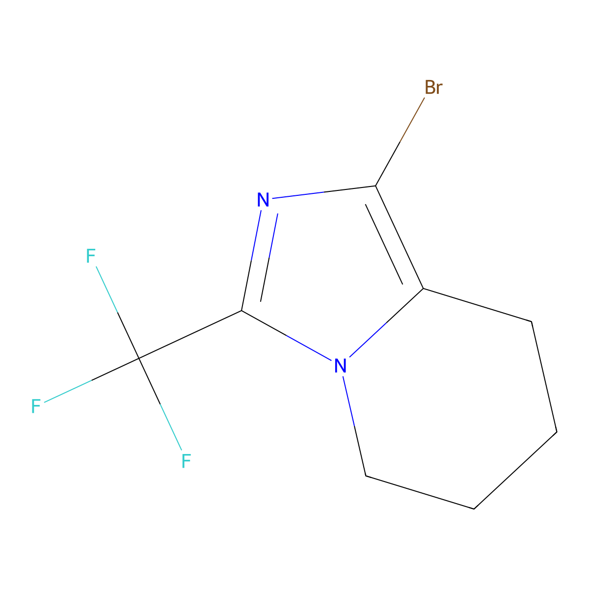 1-bromo-3-(trifluoromethyl)-5H,6H,7H,8H-imidazo[1,5-a]pyridine molecular structure, CAS 1893038-96-4