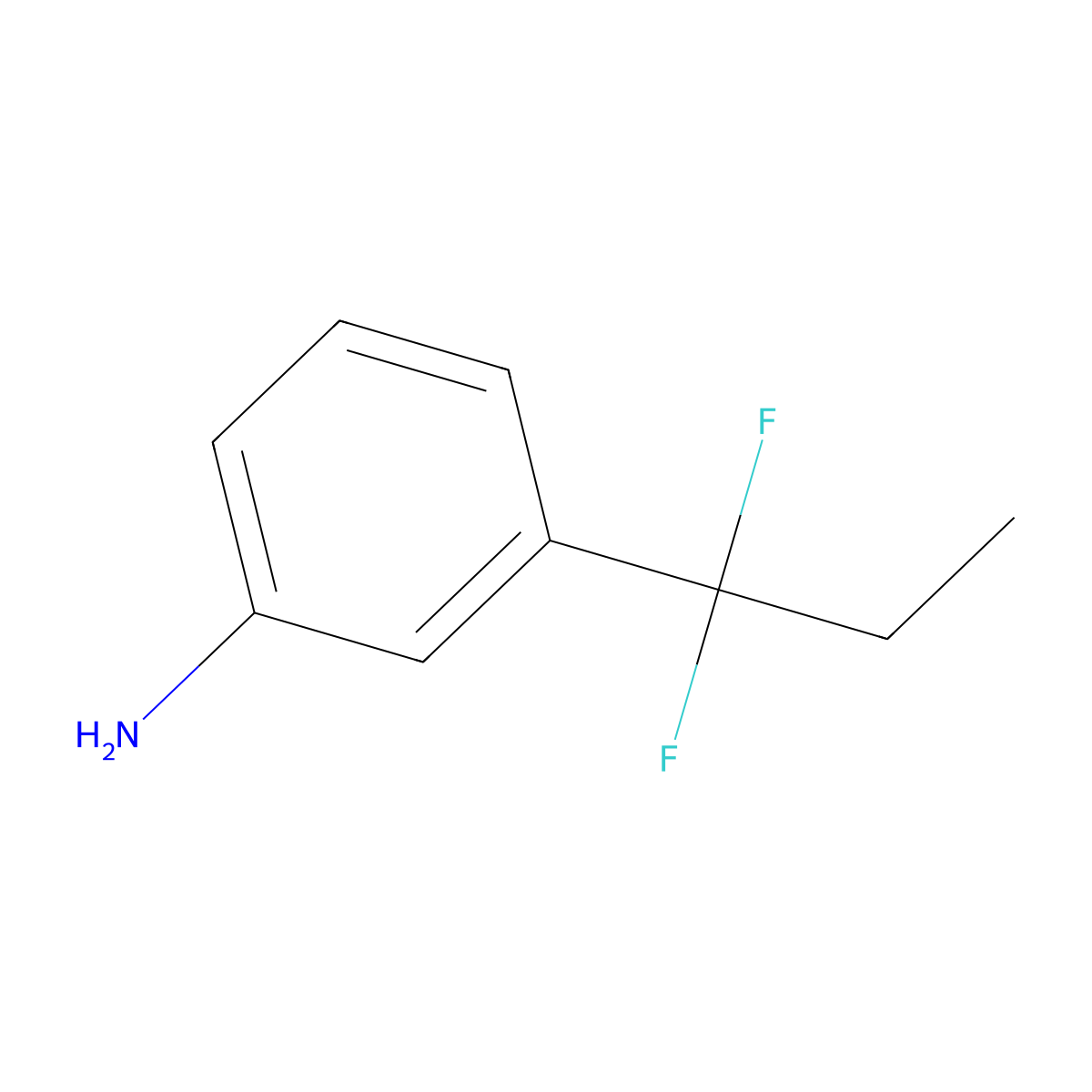 3-(1,1-Difluoropropyl)aniline molecular structure, CAS 1893082-45-5