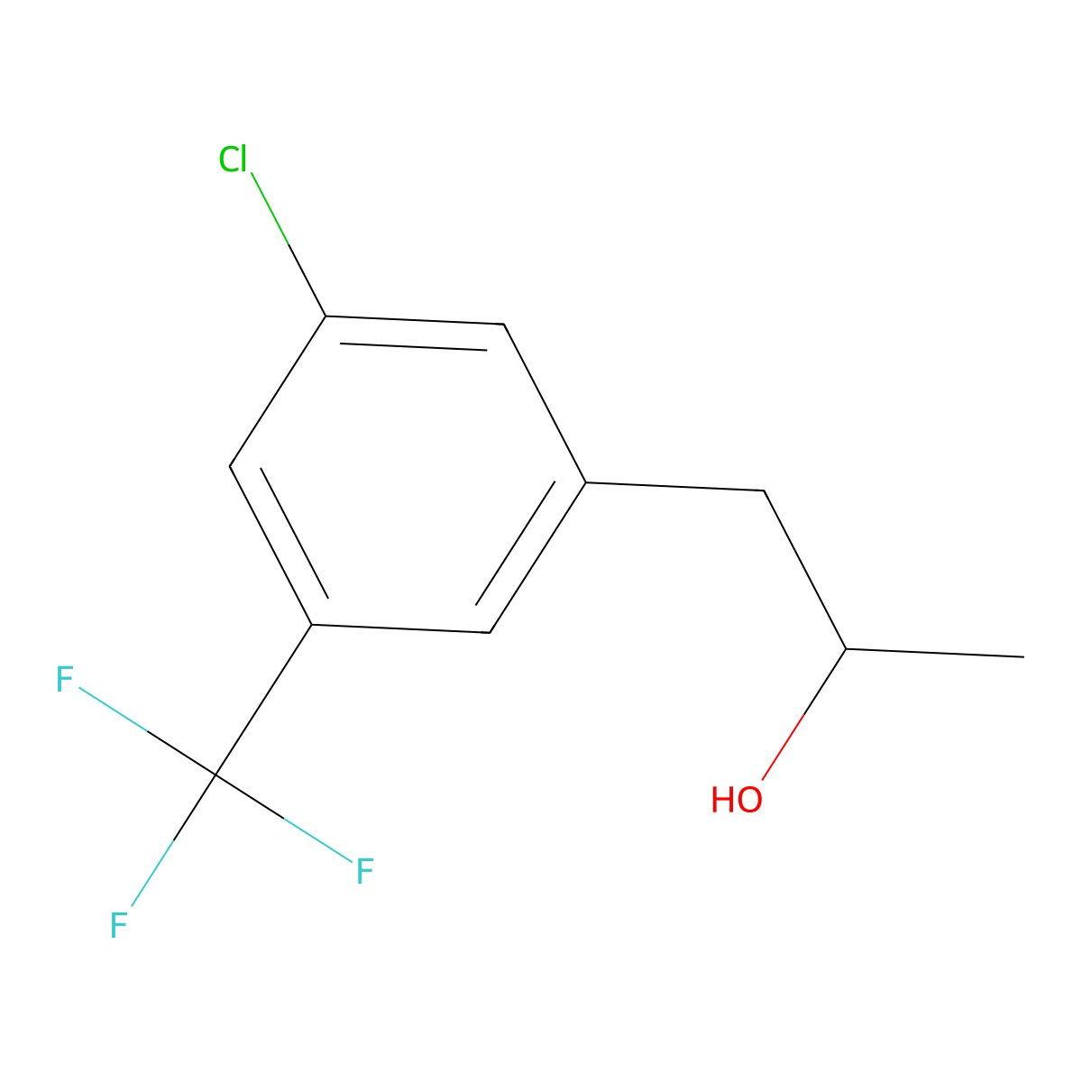 1-[3-Chloro-5-(trifluoromethyl)phenyl]propan-2-ol molecular structure, CAS 1893094-95-5