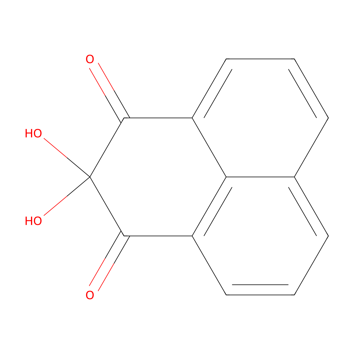 2,2-dihydroxy-1H-phenalene-1,3(2H)-dione molecular structure, CAS 18931-20-9