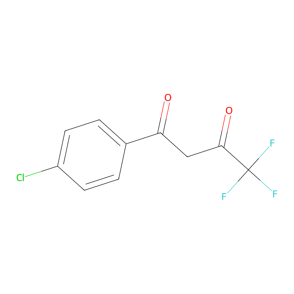 1-(4-Chlorophenyl)-4,4,4-trifluorobutane-1,3-dione molecular structure, CAS 18931-60-7