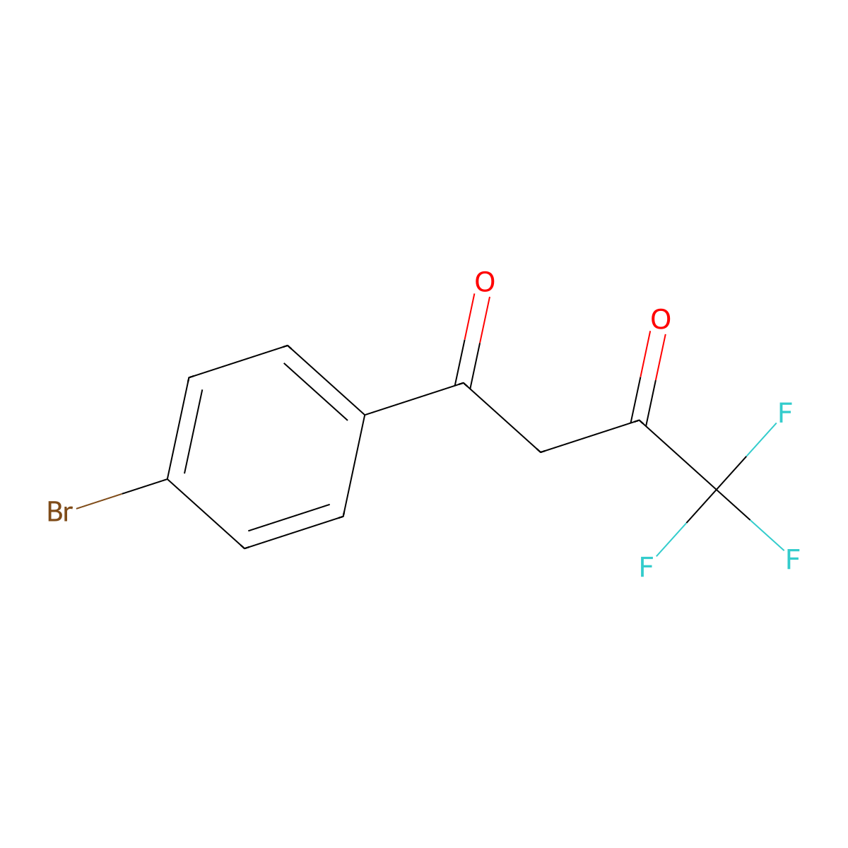 1-(4-Bromophenyl)-4,4,4-trifluorobutane-1,3-dione molecular structure, CAS 18931-61-8