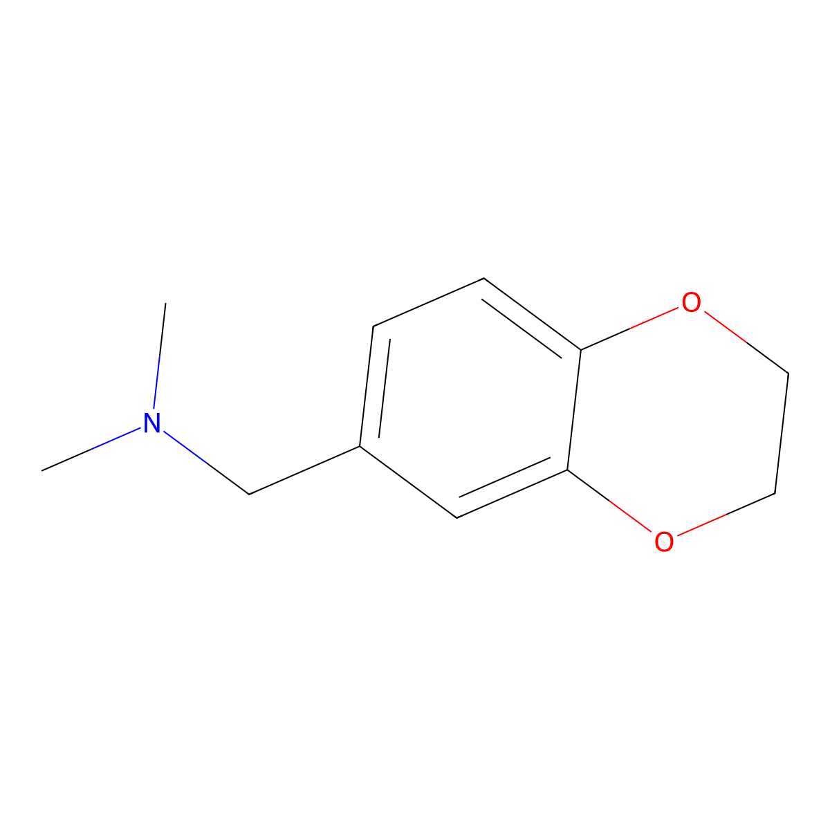 [(2,3-Dihydro-1,4-benzodioxin-6-yl)methyl]dimethylamine molecular structure, CAS 1893118-82-5