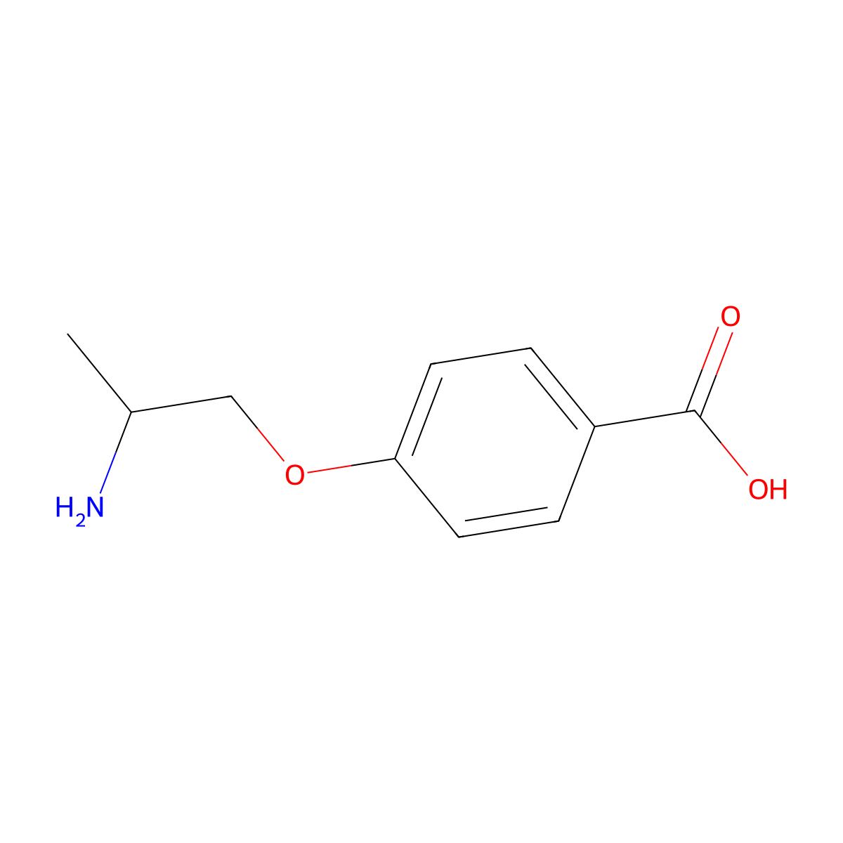 4-(2-Aminopropoxy)benzoic acid molecular structure, CAS 1893121-49-7