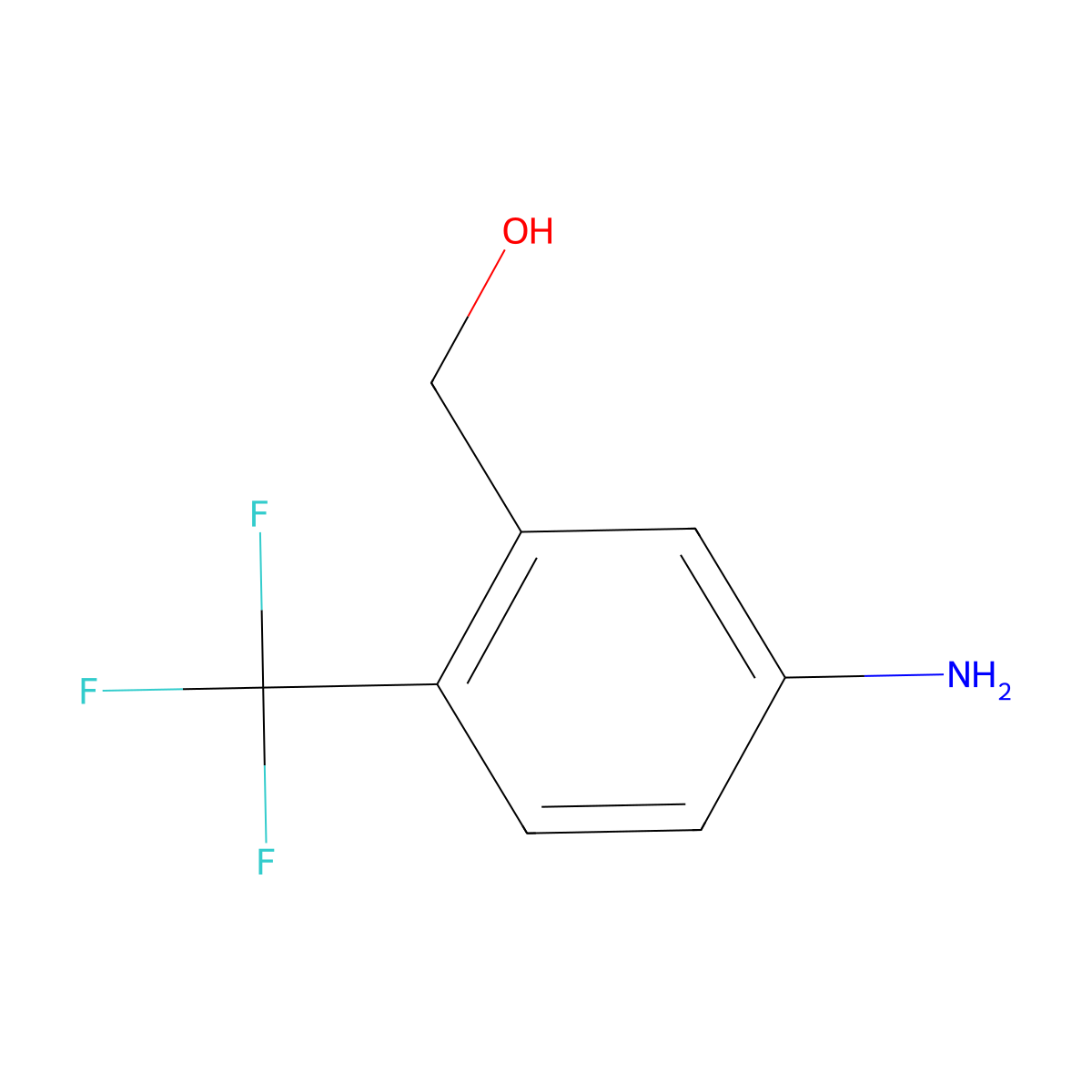 (5-Amino-2-(trifluoromethyl)phenyl)methanol molecular structure, CAS 1893125-02-4