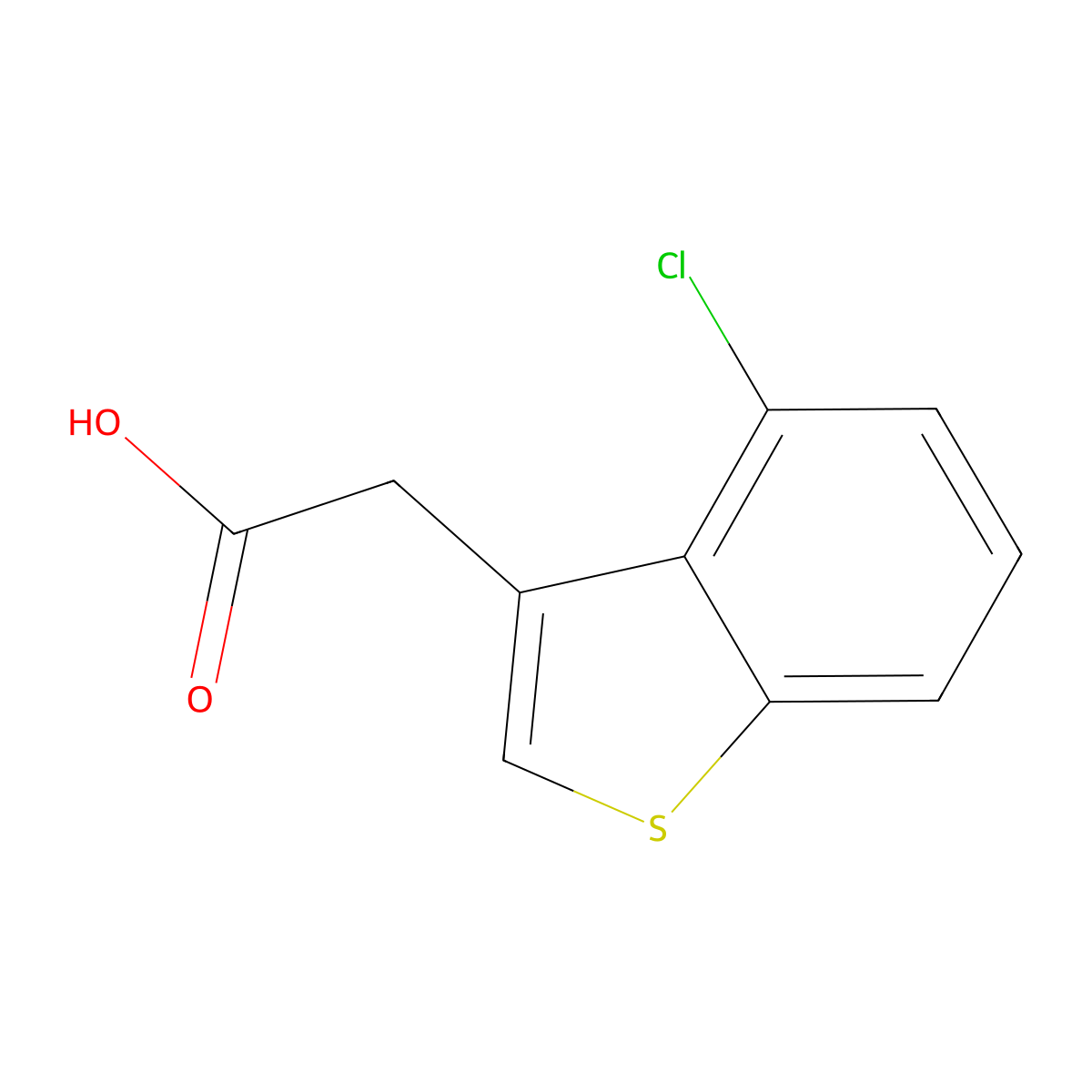 2-(4-Chloro-1-benzothiophen-3-yl)acetic acid molecular structure, CAS 1893156-18-7