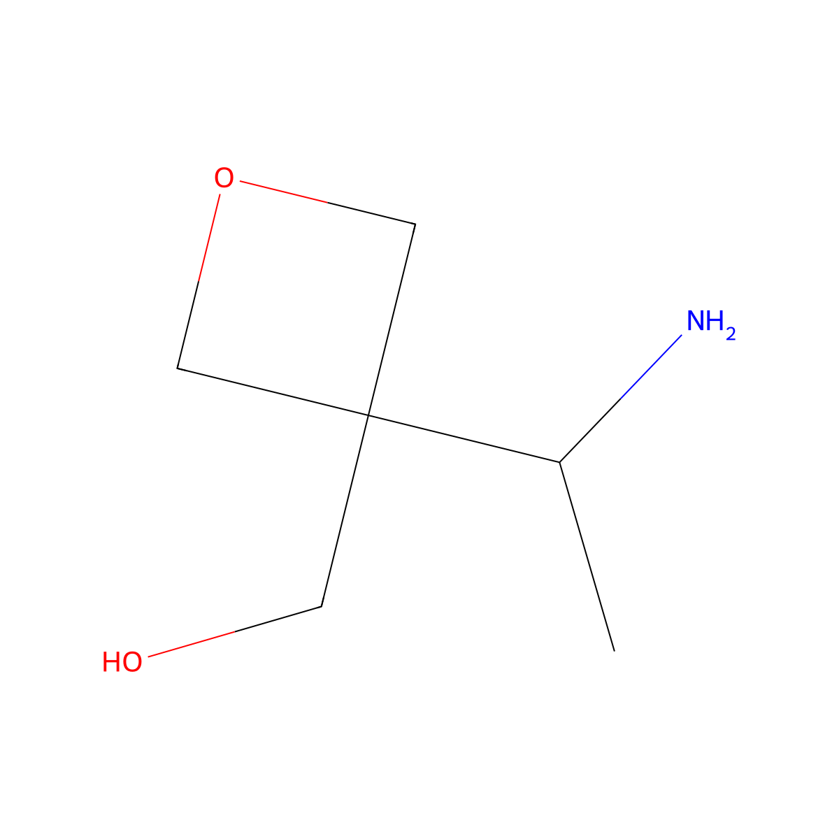 [3-(1-Aminoethyl)oxetan-3-yl]methanol molecular structure, CAS 1893198-75-8