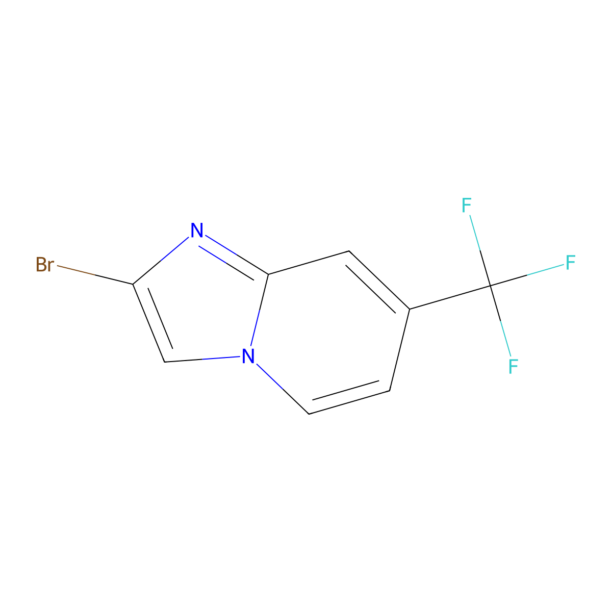 2-Bromo-7-trifluoromethyl-imidazo[1,2-a]pyridine molecular structure, CAS 1893200-24-2