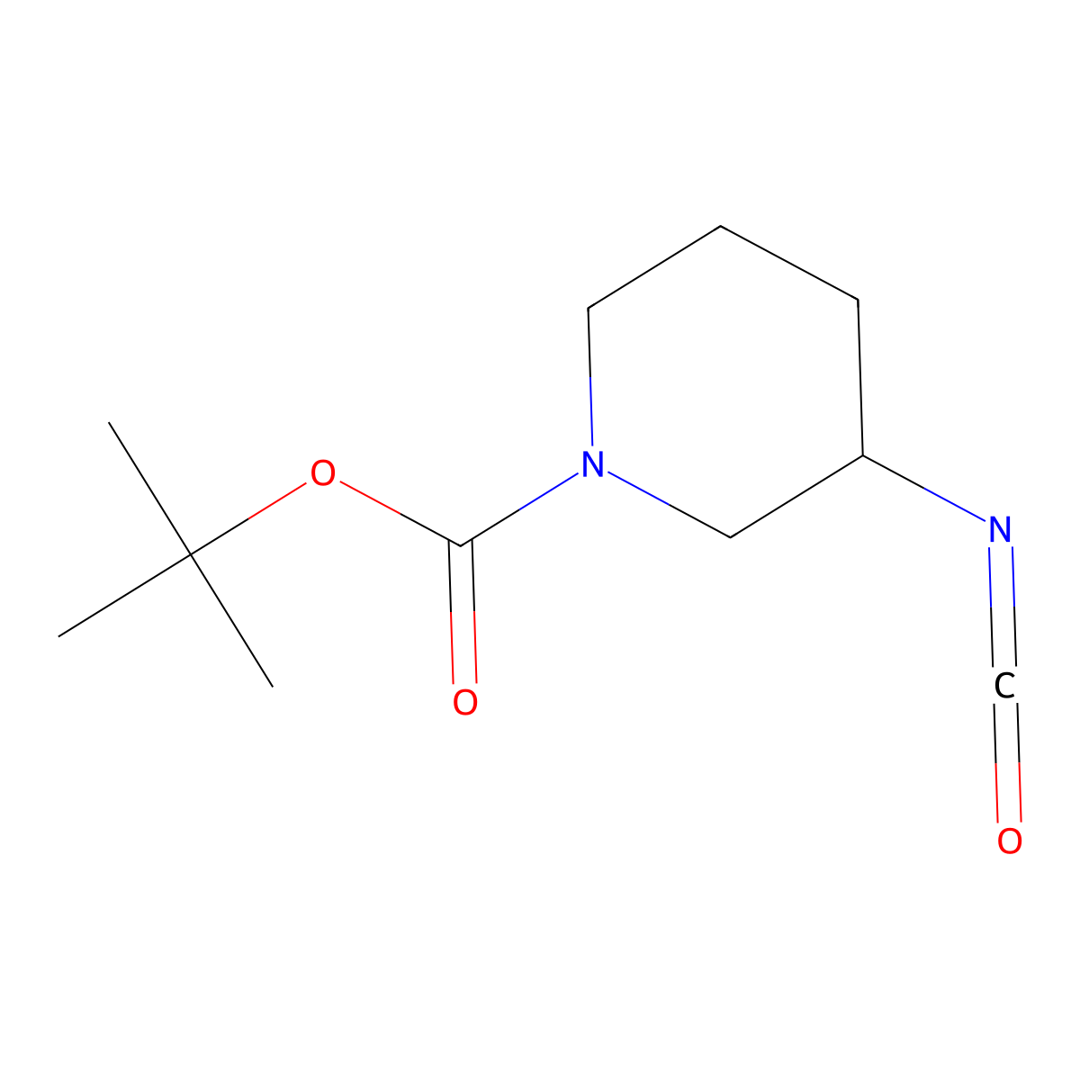 Tert-butyl 3-isocyanatopiperidine-1-carboxylate molecular structure, CAS 189321-64-0